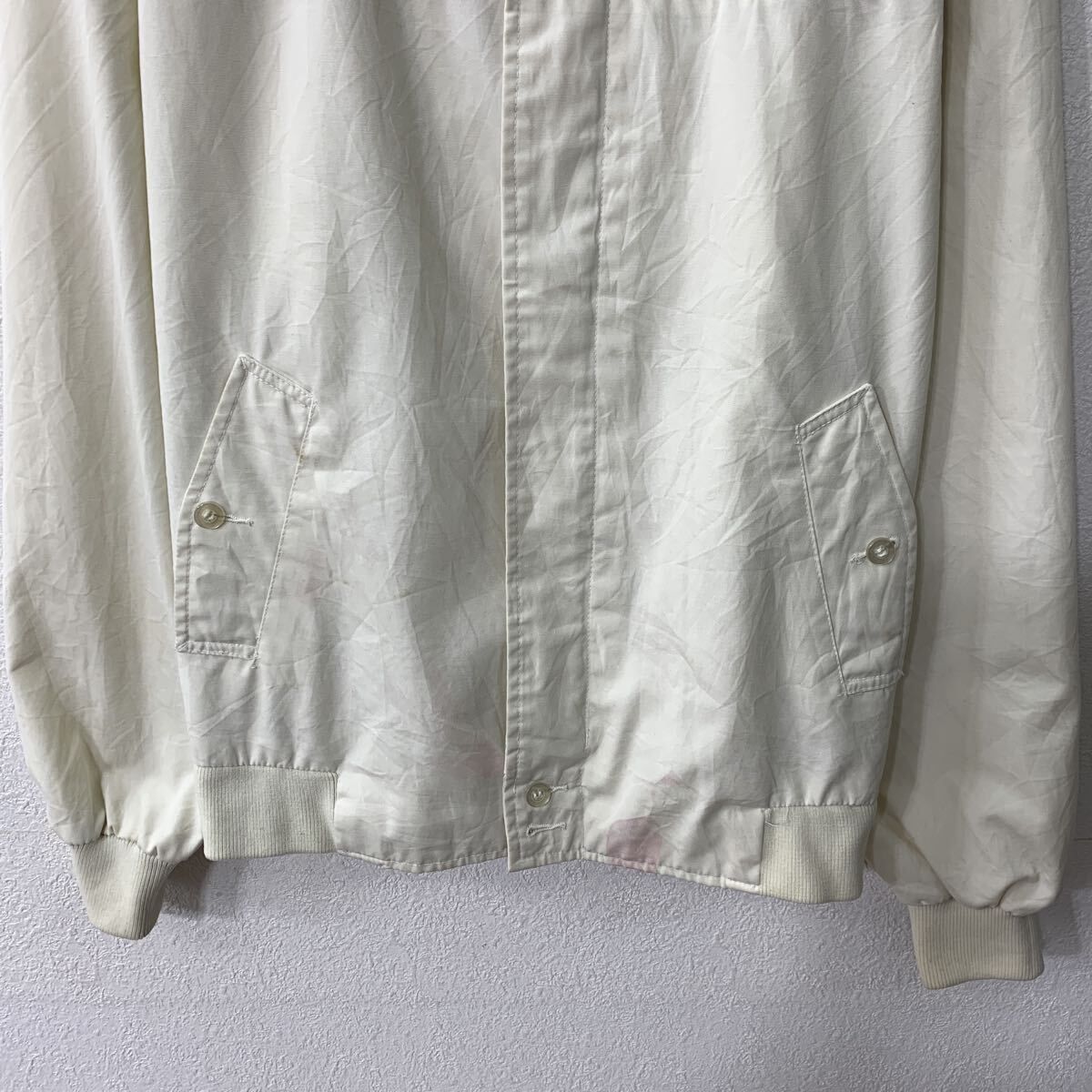 90s carl michaels ダービージャケット 44 アイボリー ジップアップ 