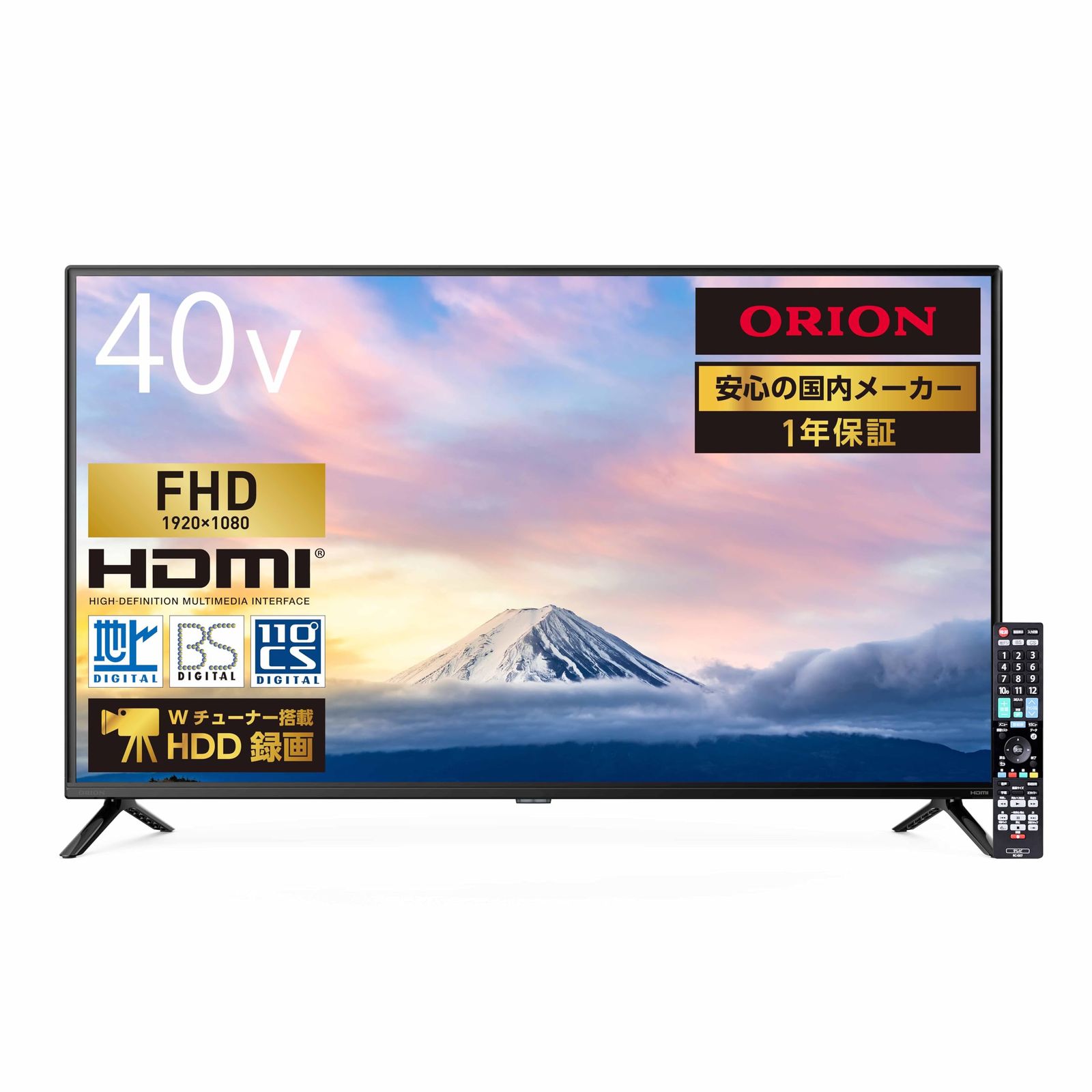 オリオン 40V型 フルハイビジョン液晶テレビ 地デジ/BS/CSチューナー 