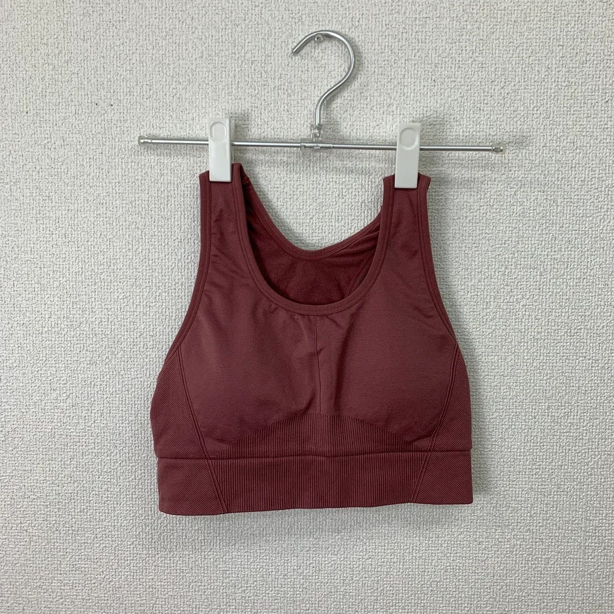 GU ACTIVE Sports Bra M Bordeaux Nike Style Fitness Yoga Gym 20260331-0006