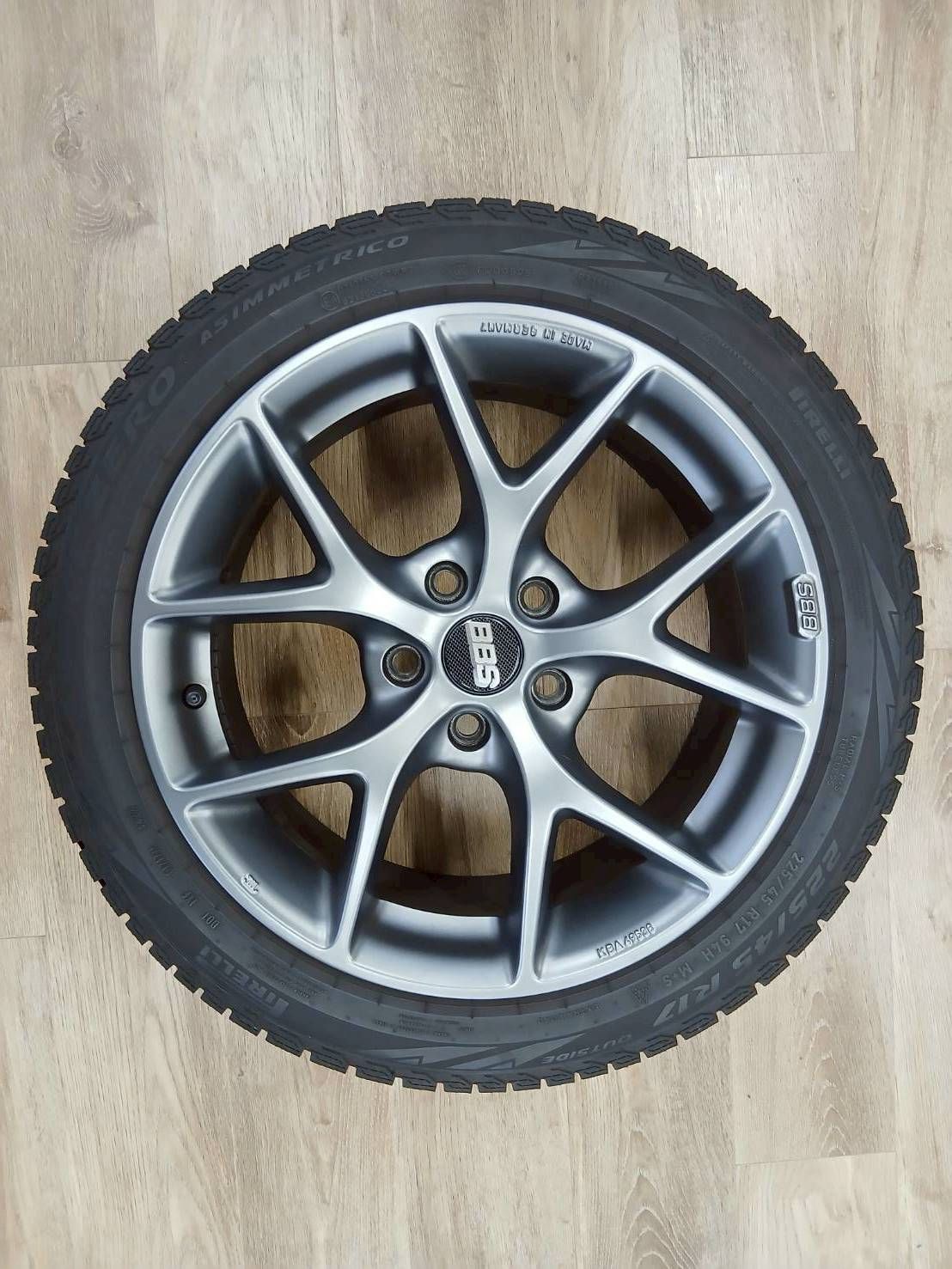 送料無料】【美品】BBS GERMANY SR×スタッドレスタイヤセット 17インチ 