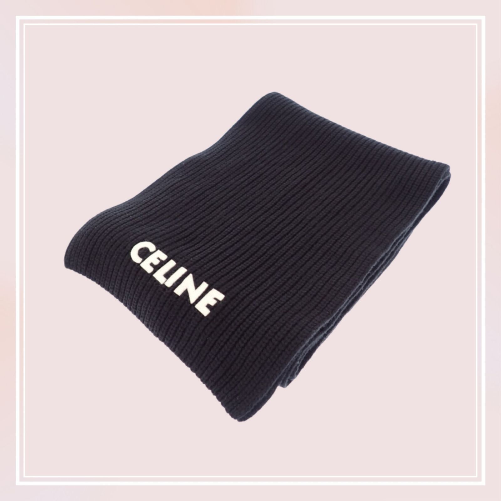 CELINE】ニット 2AC35423P.38NO マフラー ウール ブラック レディース 