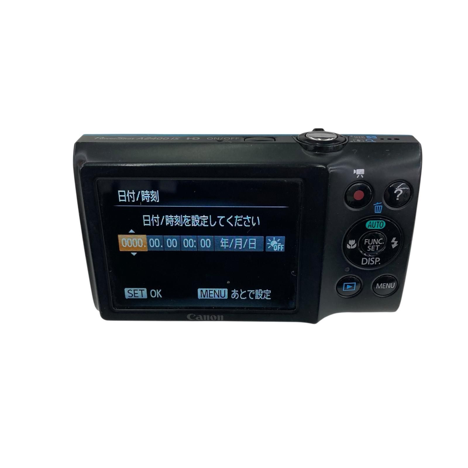 186000 ジャンク品 canon キャノン デジタルカメラ A2400IS ブルー 