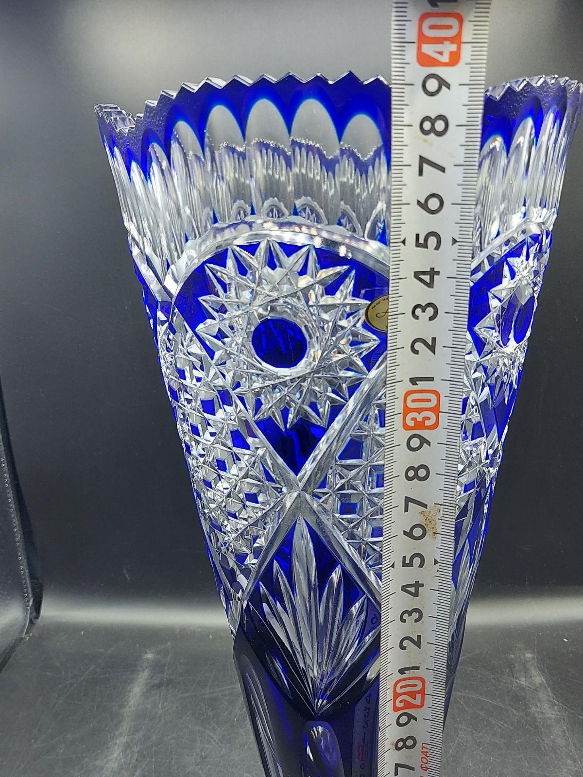 □＊ ハンガリー アイカ クリスタル Ajka クリスタルガラス 花瓶 花器