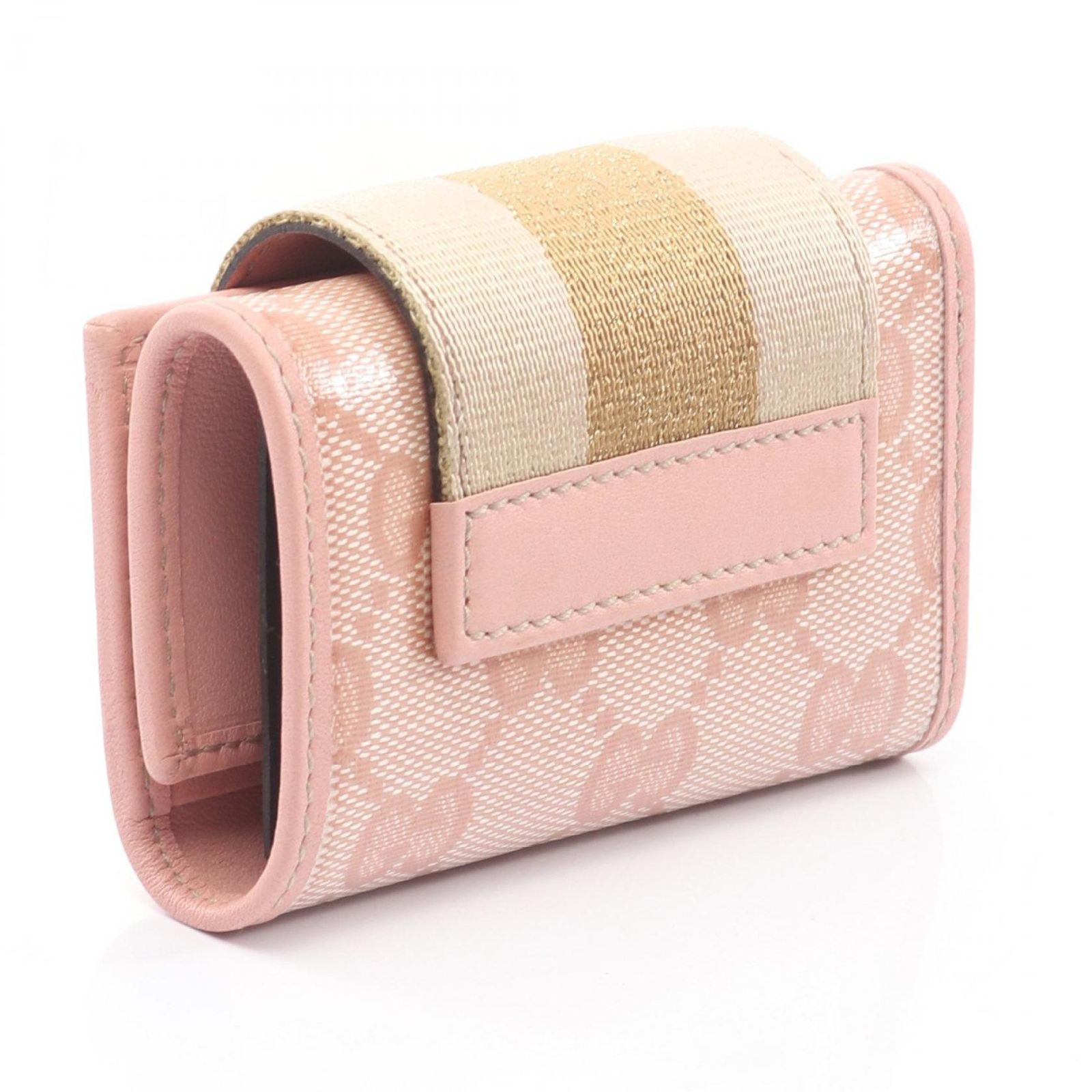 グッチ GUCCI キーケース GGクリスタル 6連 181673 ピンク/ベージュ 