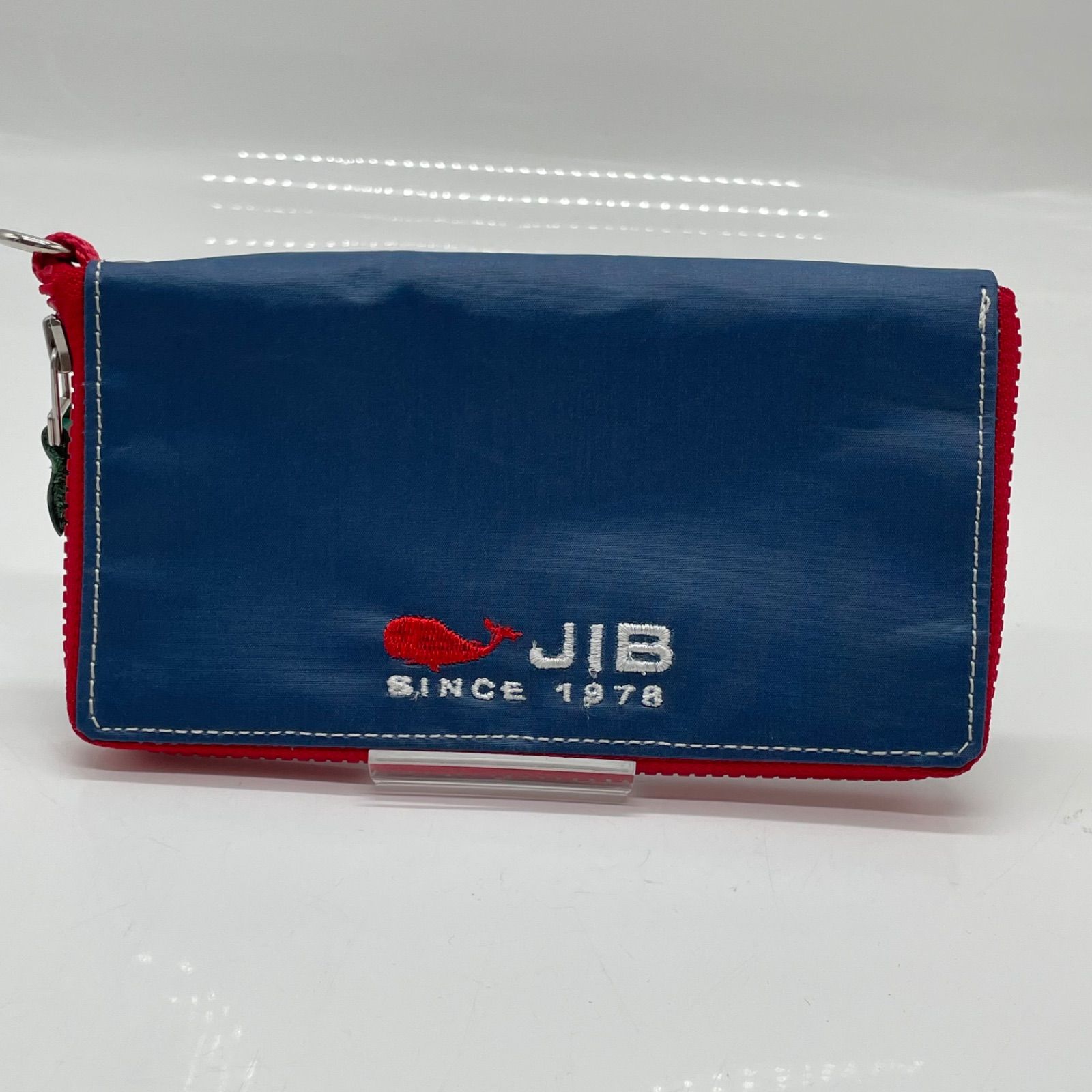 KO4003□JIB マイクロクラッチ ウォレット 長財布 フルジップ ネイビー