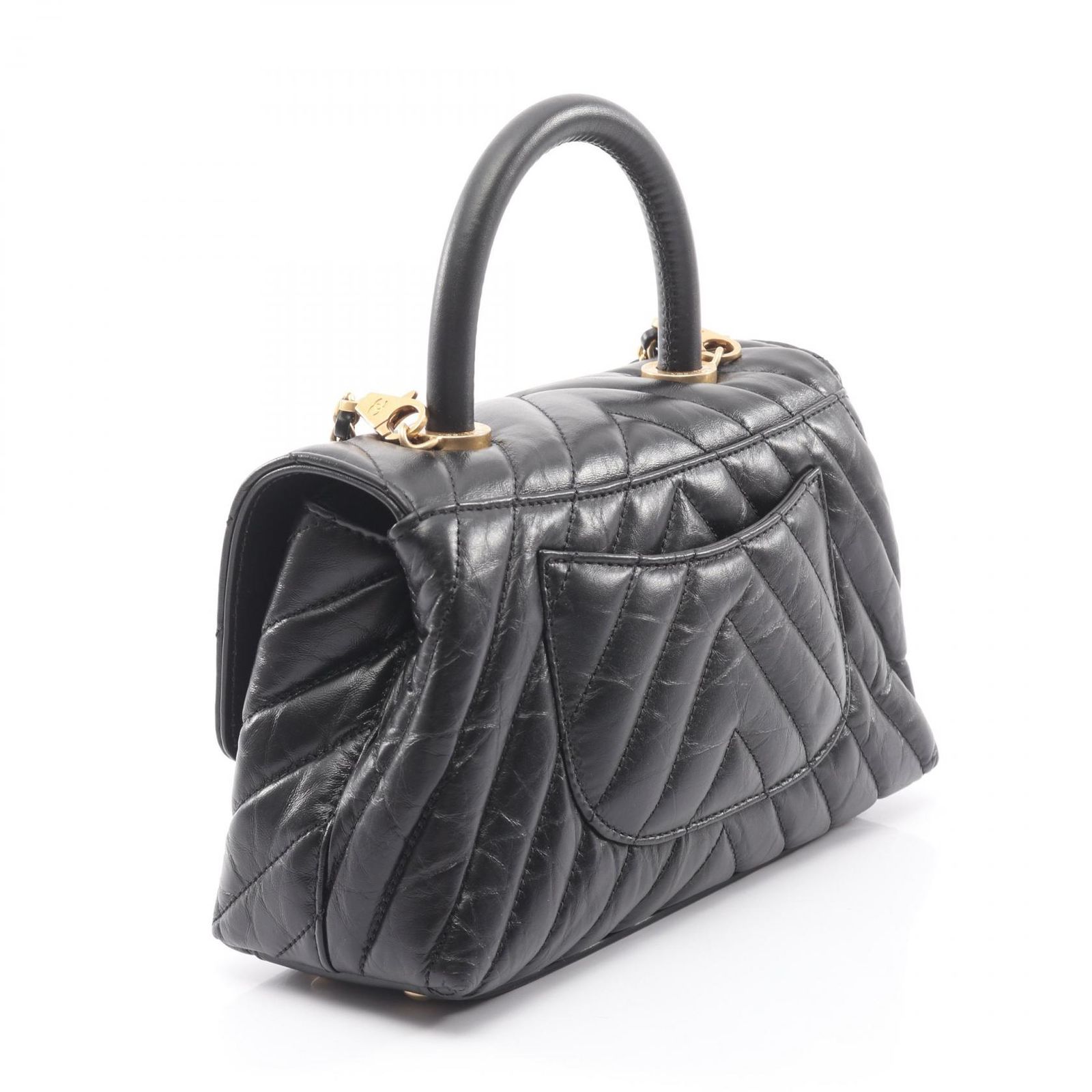 シャネル CHANEL ハンドバッグ ココハンドル フラップ Vステッチ 