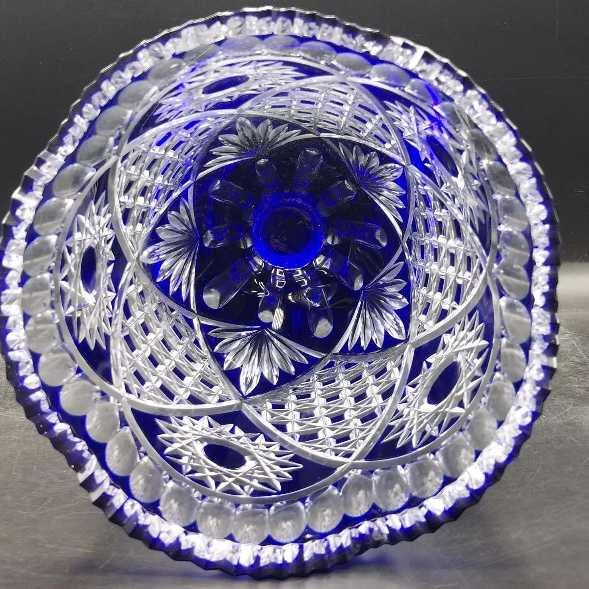 アイカクリスタル花瓶 □＊ ハンガリー アイカ クリスタル Ajka クリスタルガラス 花瓶 花器