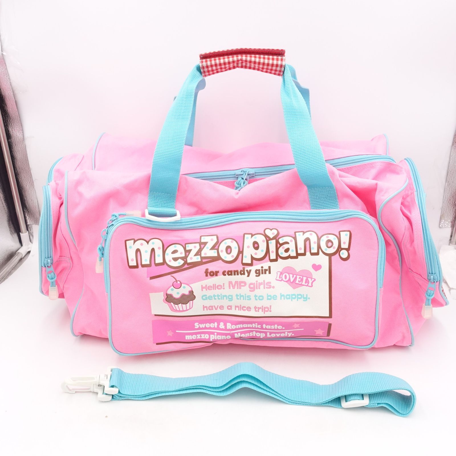 メゾピアノ ボストンバッグ ピンク 中古品 mezzo piano 平成レトロ