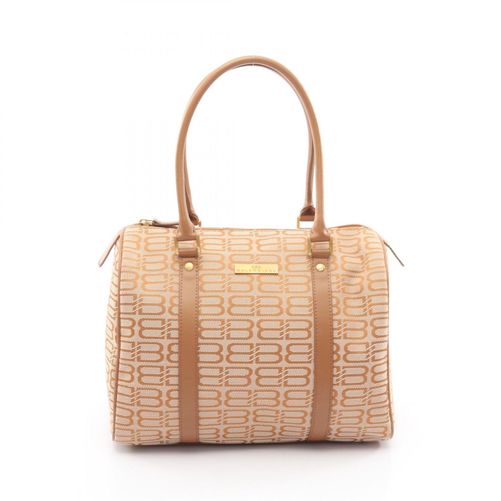 バレンシアガ BALENCIAGA ハンドバッグ BBロゴ ベージュ/ブラウン 