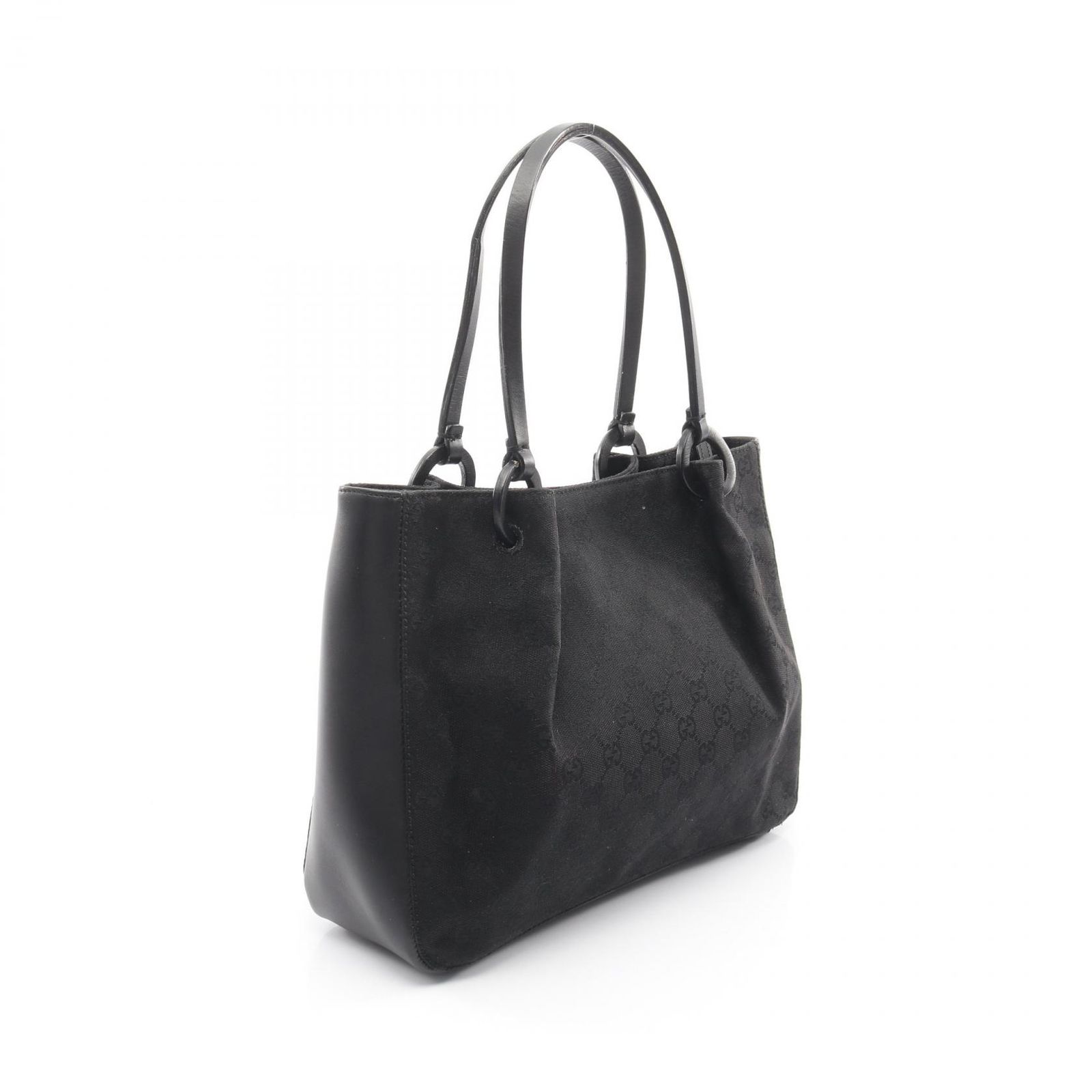 グッチ GUCCI トートバッグ GGキャンバス ポーチ付き 101919 ブラック