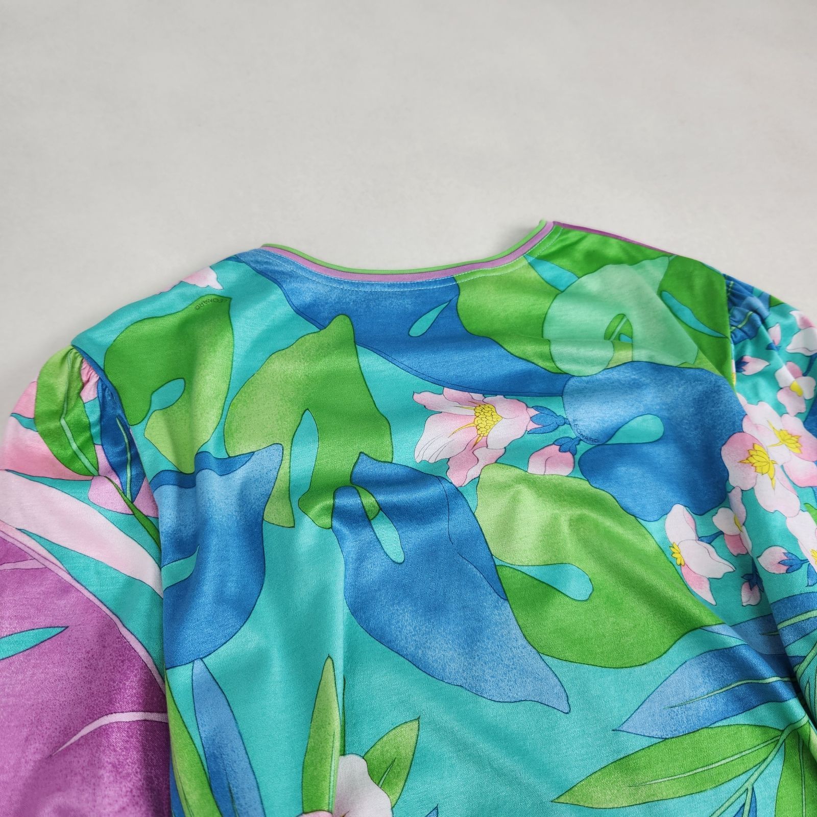 美品LEONARD レオナール花柄 半袖ワンピース LEONARD - 美品 M