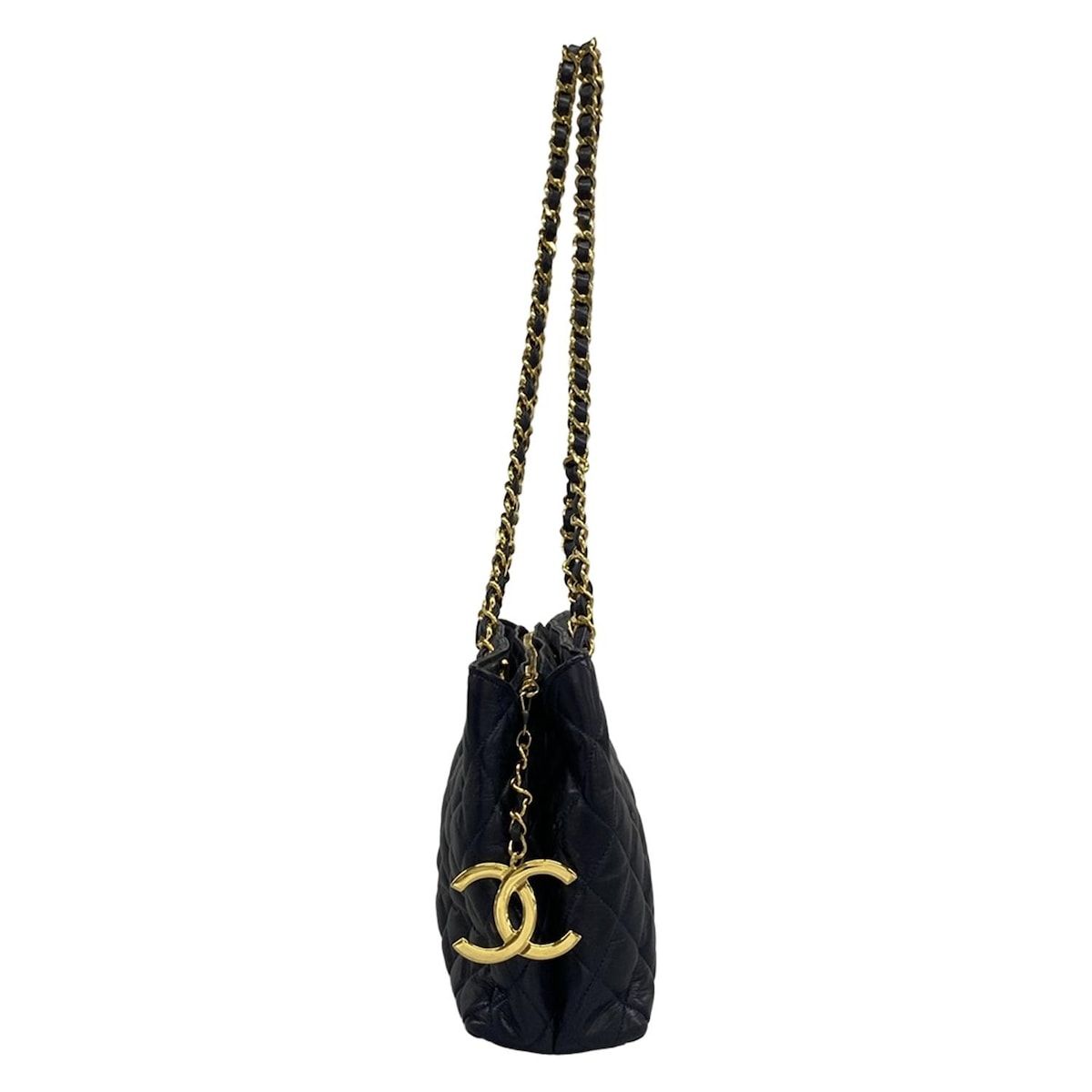 CHANEL(シャネル) ショルダーバッグ マトラッセ ダークネイビー ココ 