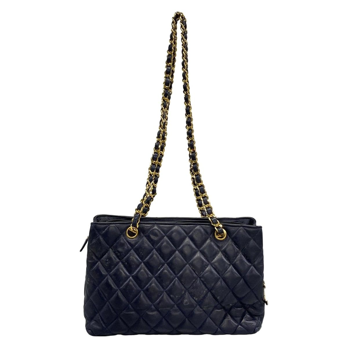 CHANEL(シャネル) ショルダーバッグ マトラッセ ダークネイビー ココ 