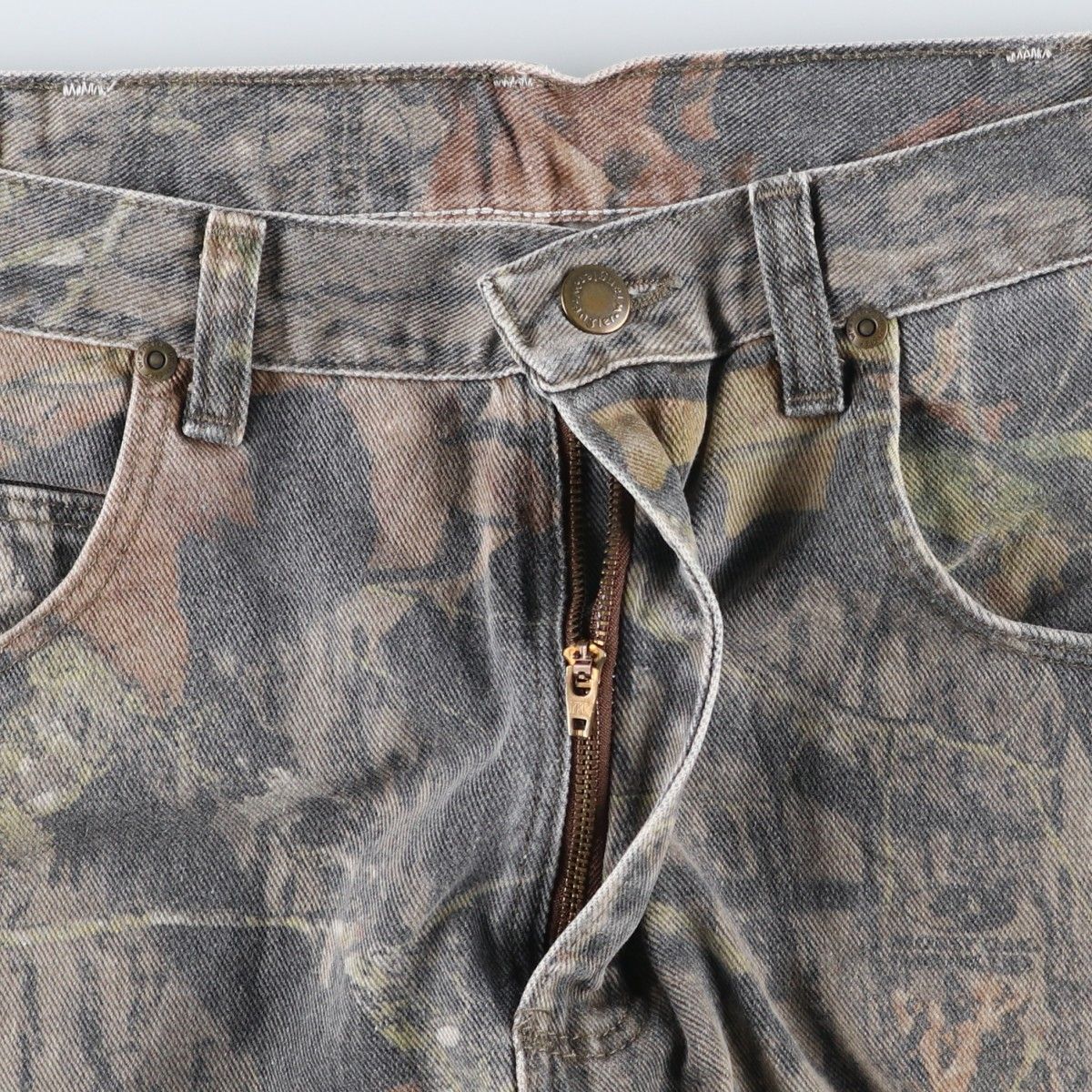 古着 ラングラー Wrangler リアルツリーカモ ダブルニー ストレート 