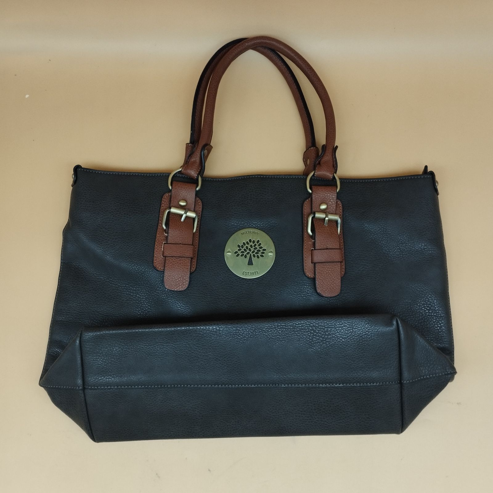 D11034】MULBERRY マルベリー 美品レザートートバッグ A4 PC ビジネス 