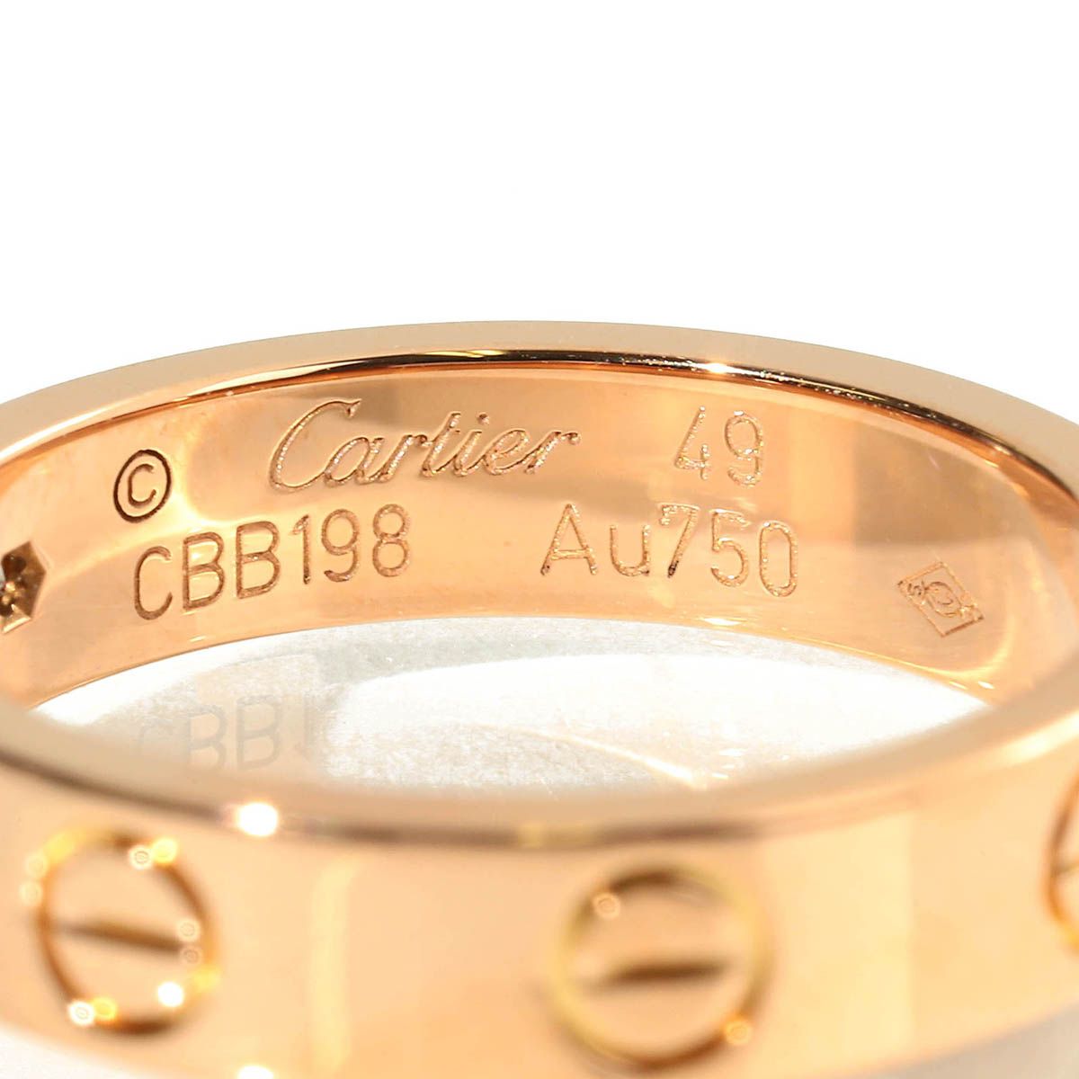 新品仕上済】 Cartier ラブ ダイヤモンド ピンクゴールド K18PG リング