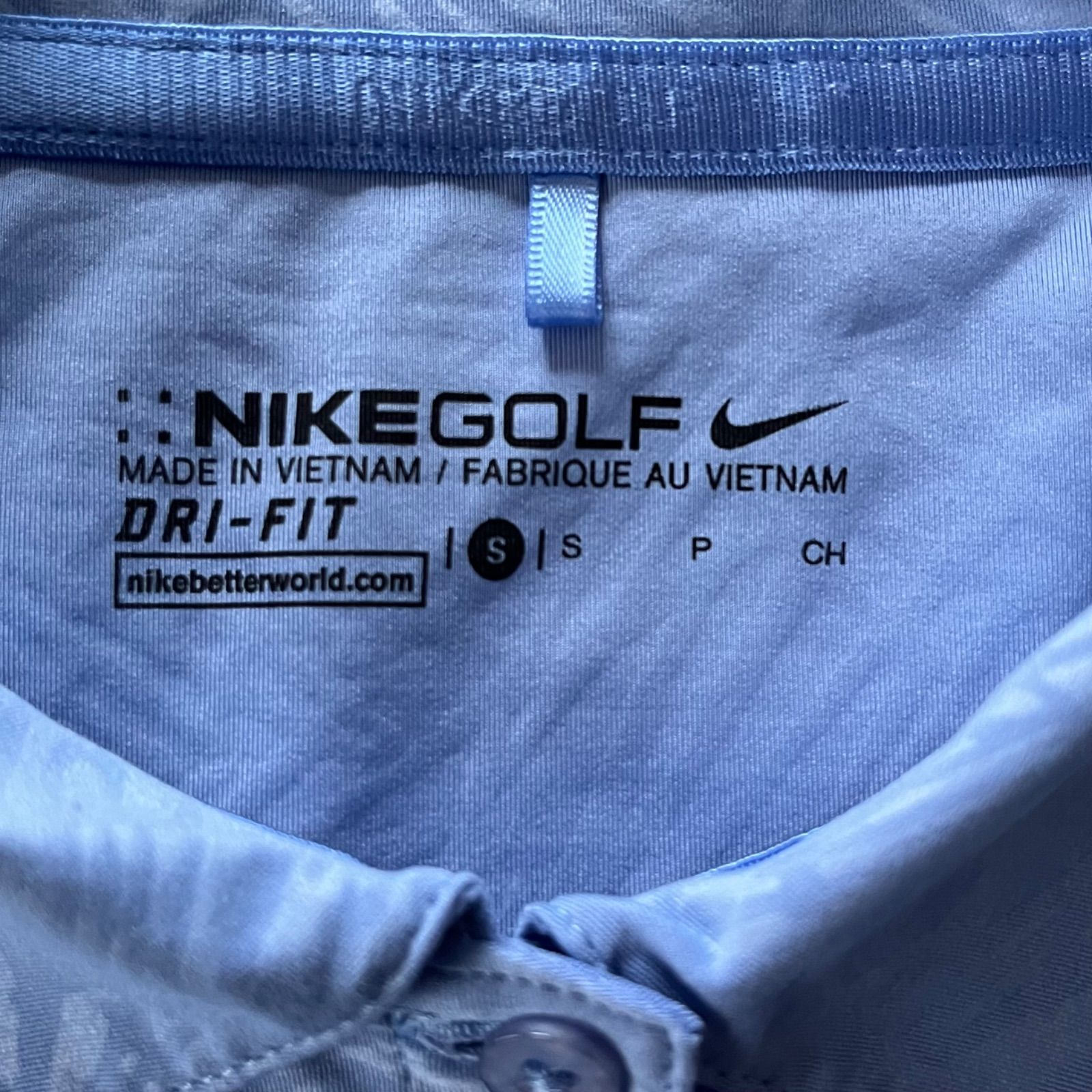 NIKE GOLF ナイキゴルフ 半袖 『Ko Orina』刺繍入り 総柄 速乾性 
