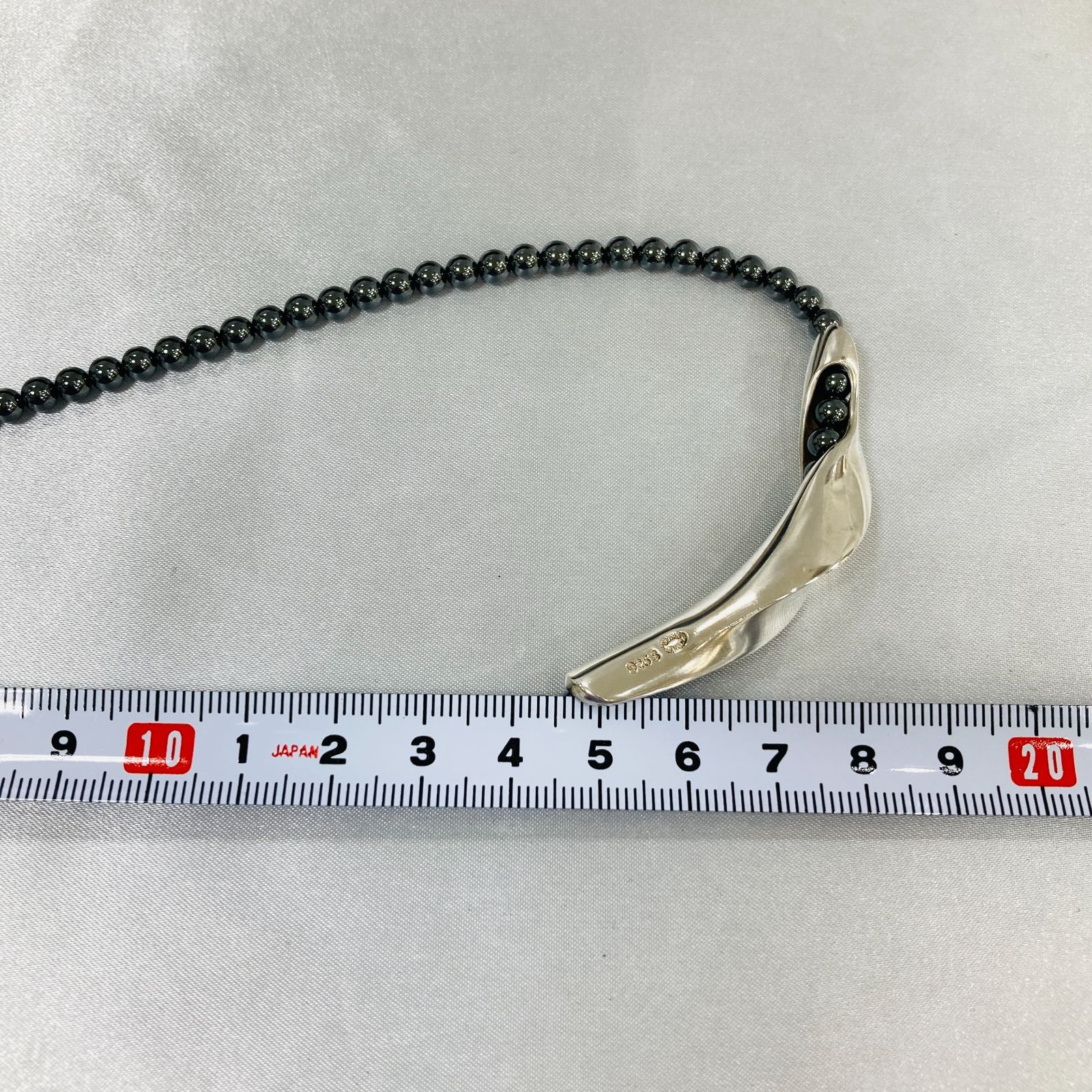 A【箱付き】GEORG JENSEN ジョージジェンセン ヘマタイトネックレス