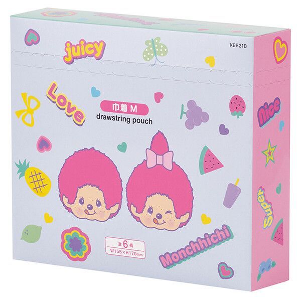 モンチッチ COLORS ランチ巾着 M BOX 6枚入り スケーター