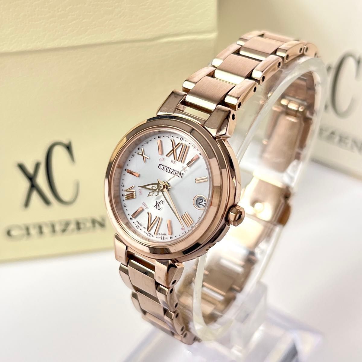 稼働 CITIZEN xC シチズン クロスシー サクラ 腕時計 ソーラー 電波