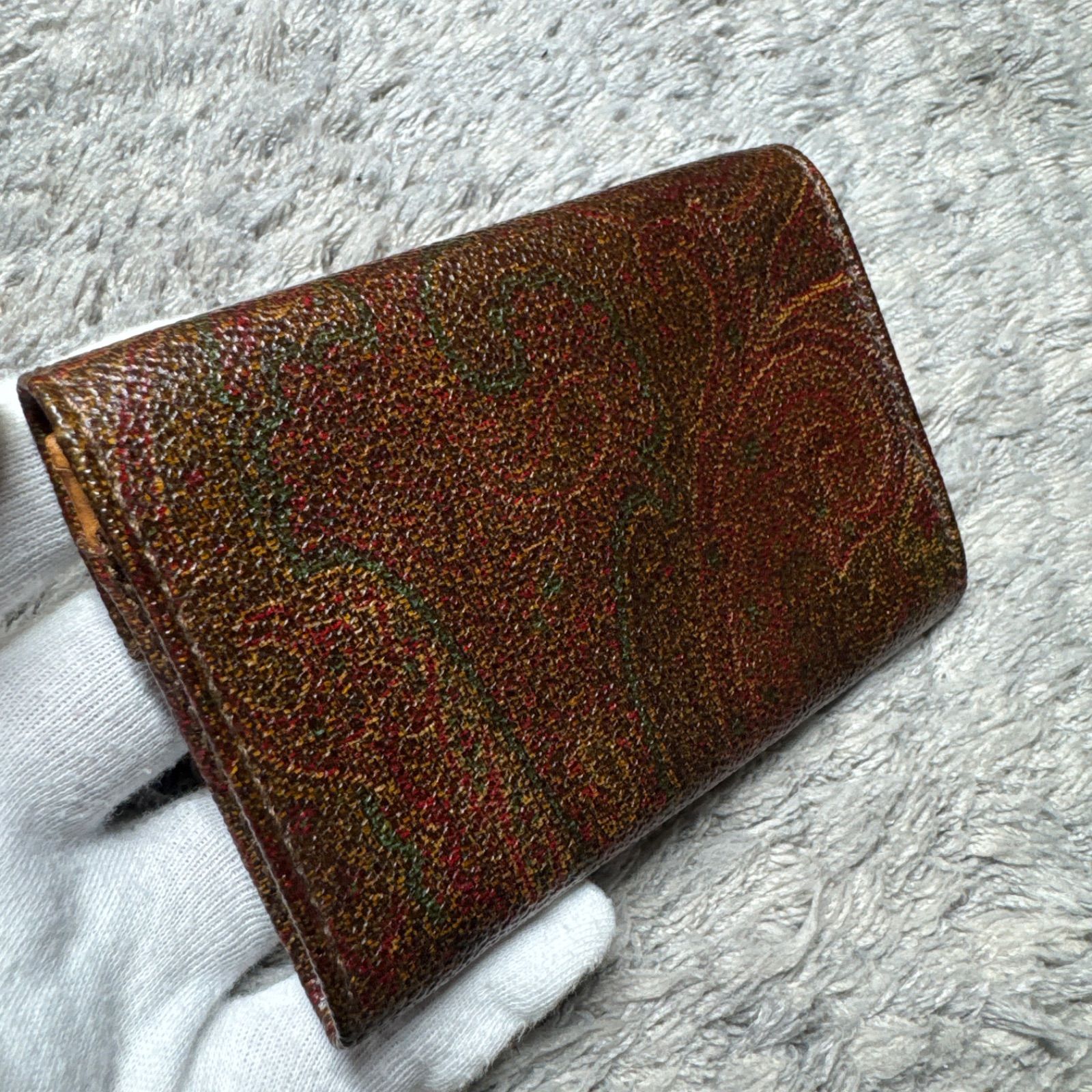 ETRO エトロ 名刺入れ カードケース 総柄 レザー - メルカリ