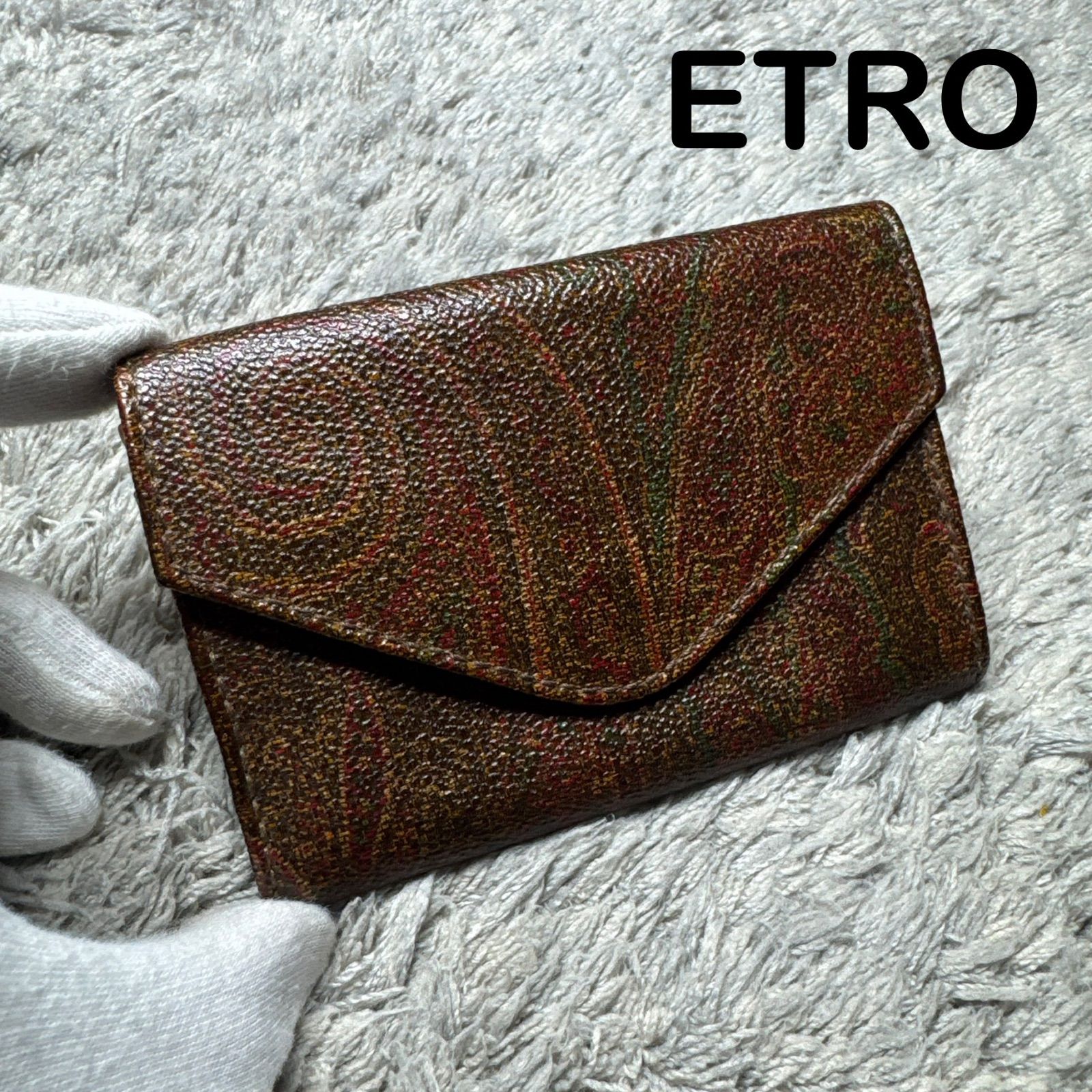 ETRO エトロ 名刺入れ カードケース 総柄 レザー - メルカリ