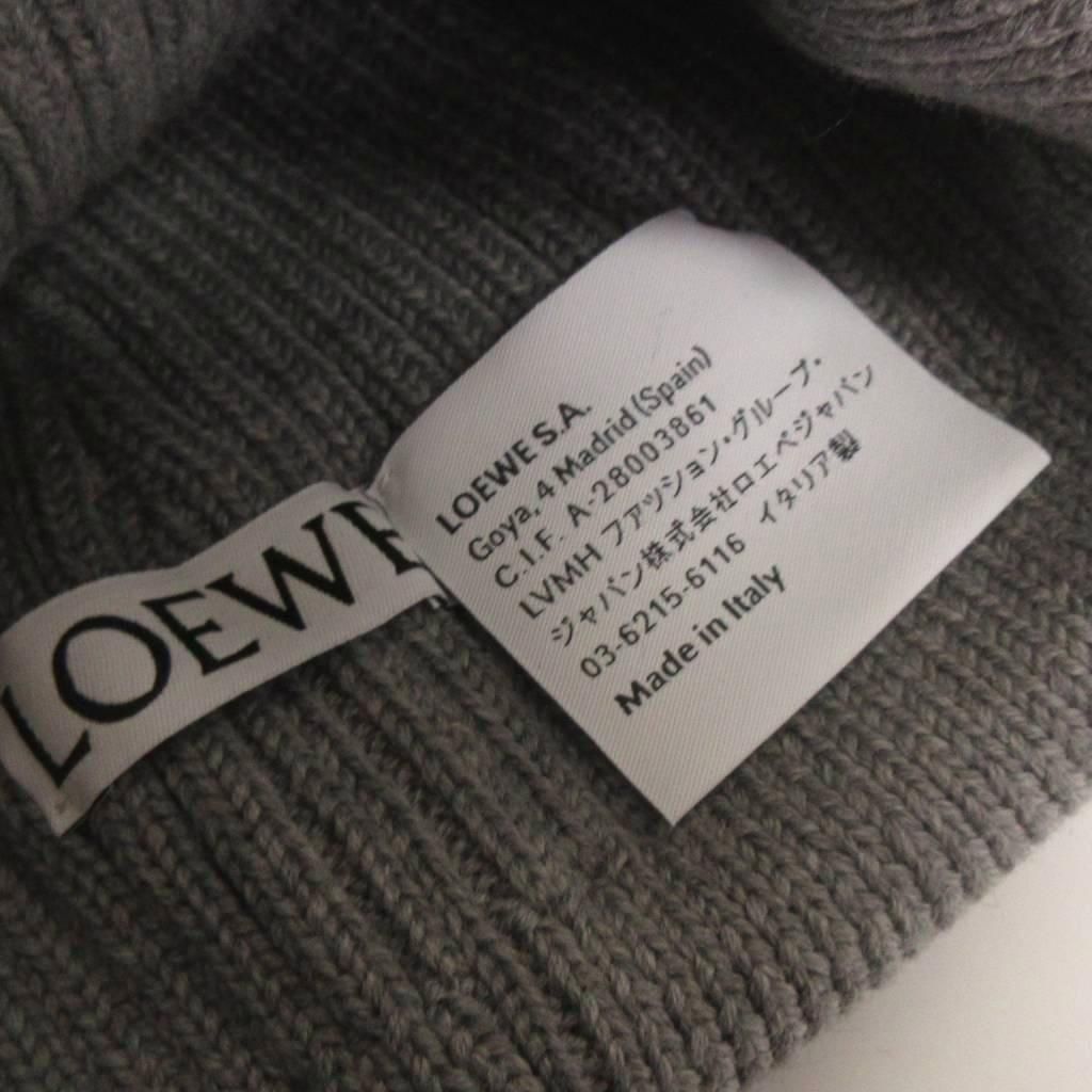 LOEWE グレー ニット帽 ニットキャップ ロエベ 服 レディース ニット レディース ロエベ LOEWE