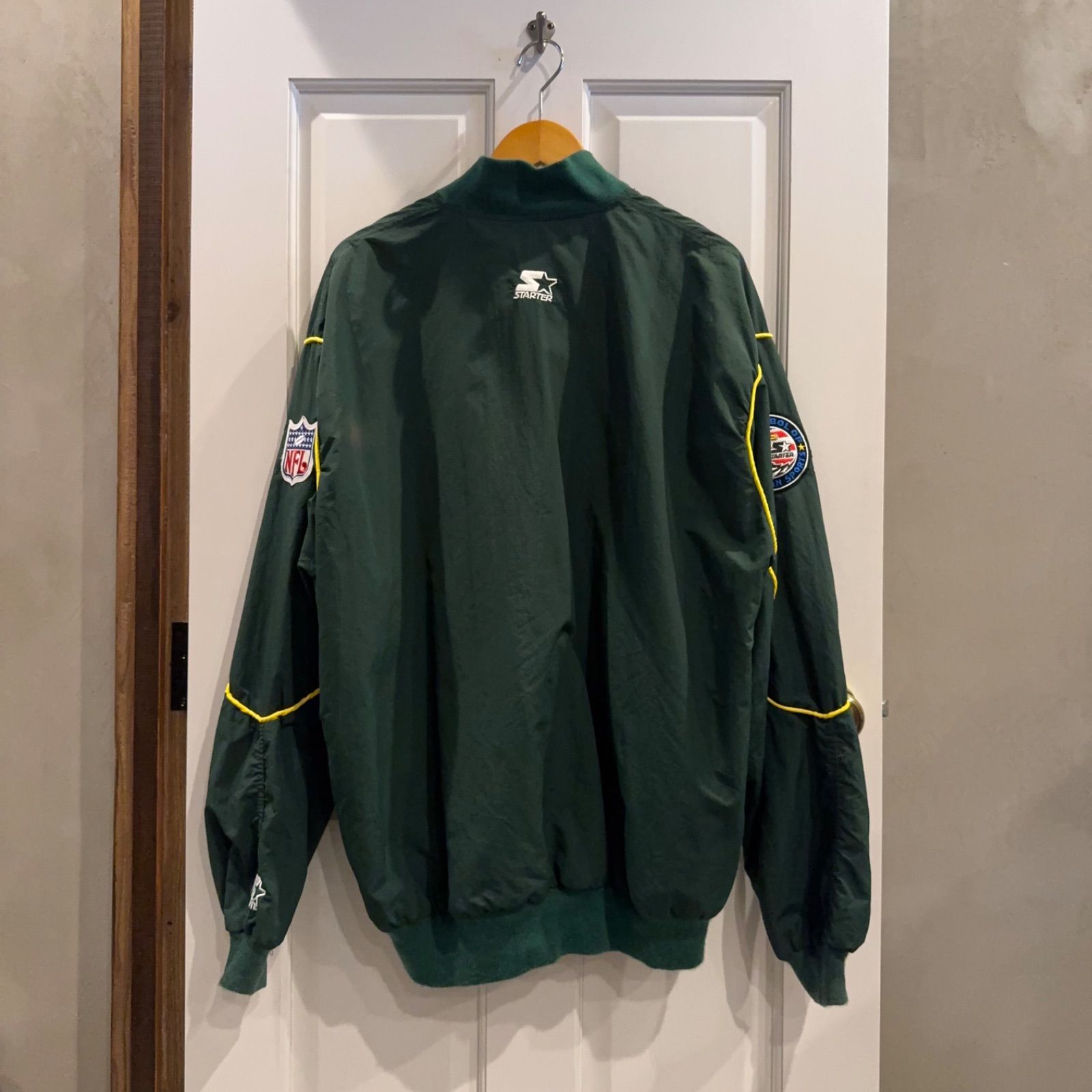 90s STARTER NFL Packers ナイロンジャケット USA製 XXL グリーン