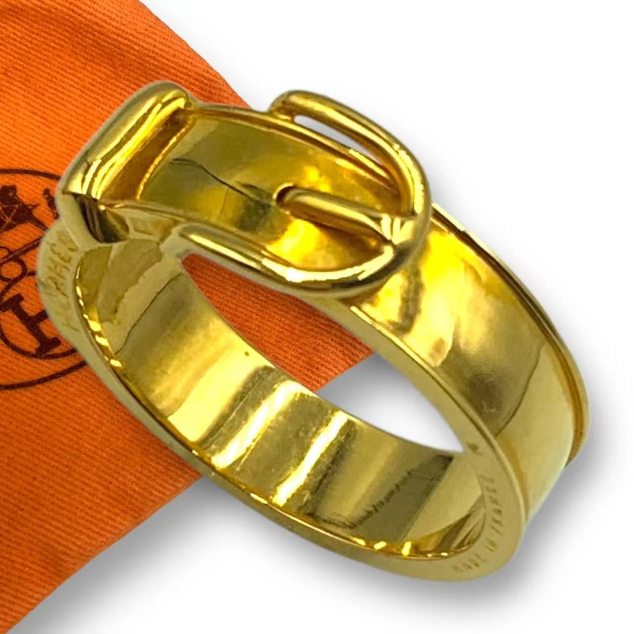 美品】 HERMES / エルメス | ボルデュック スカーフリング | ゴールド 