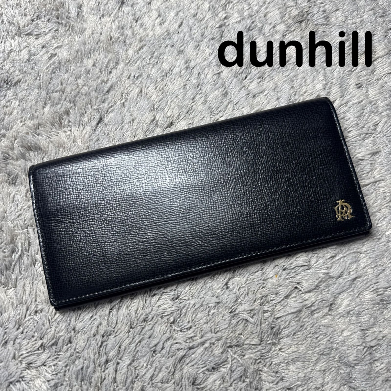 dunhill ダンヒル 長財布 レザー 本革 ブラック - メルカリ