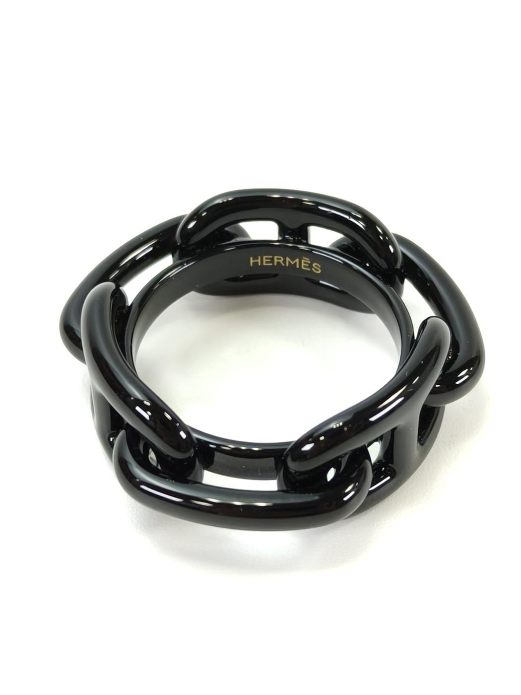 HERMES エルメス シェーヌダンクル スカーフリング ブラック 管理番号