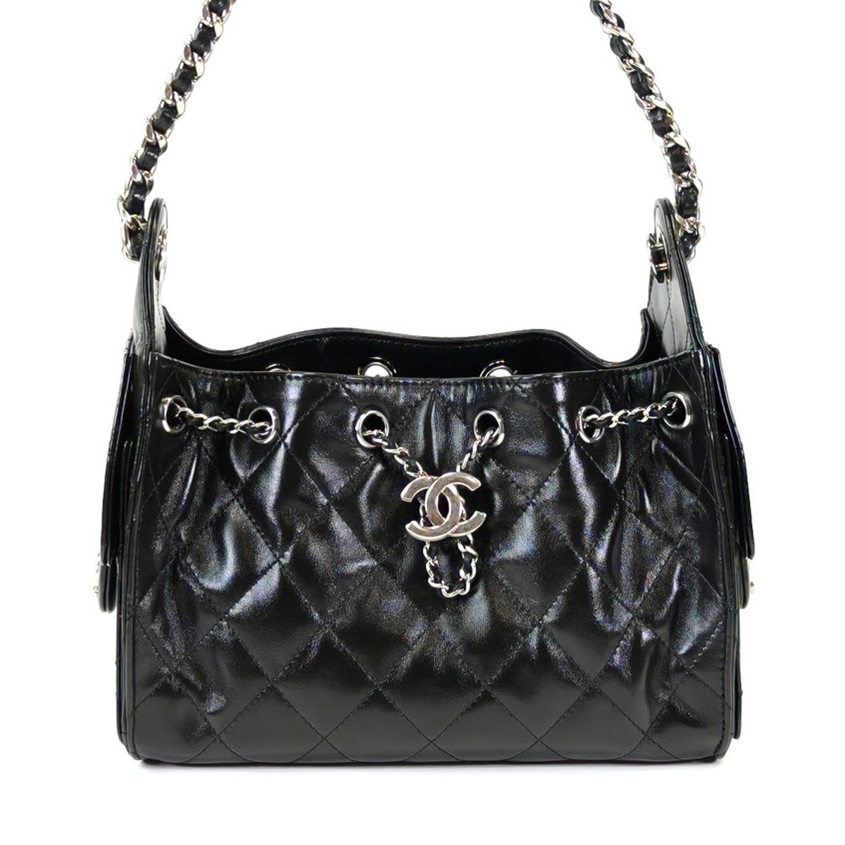 CHANEL シャネル25 ミニ ハンドバッグ ショルダーバッグ ブラック 管理番号：11228 CHANEL シャネル25 ミニ ハンドバッグ ショルダーバッグ ブラック 管理