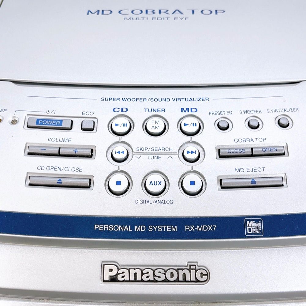 H-1139 Panasonic パナソニック RX-MDX7 パーソナルMDシステム ブルー