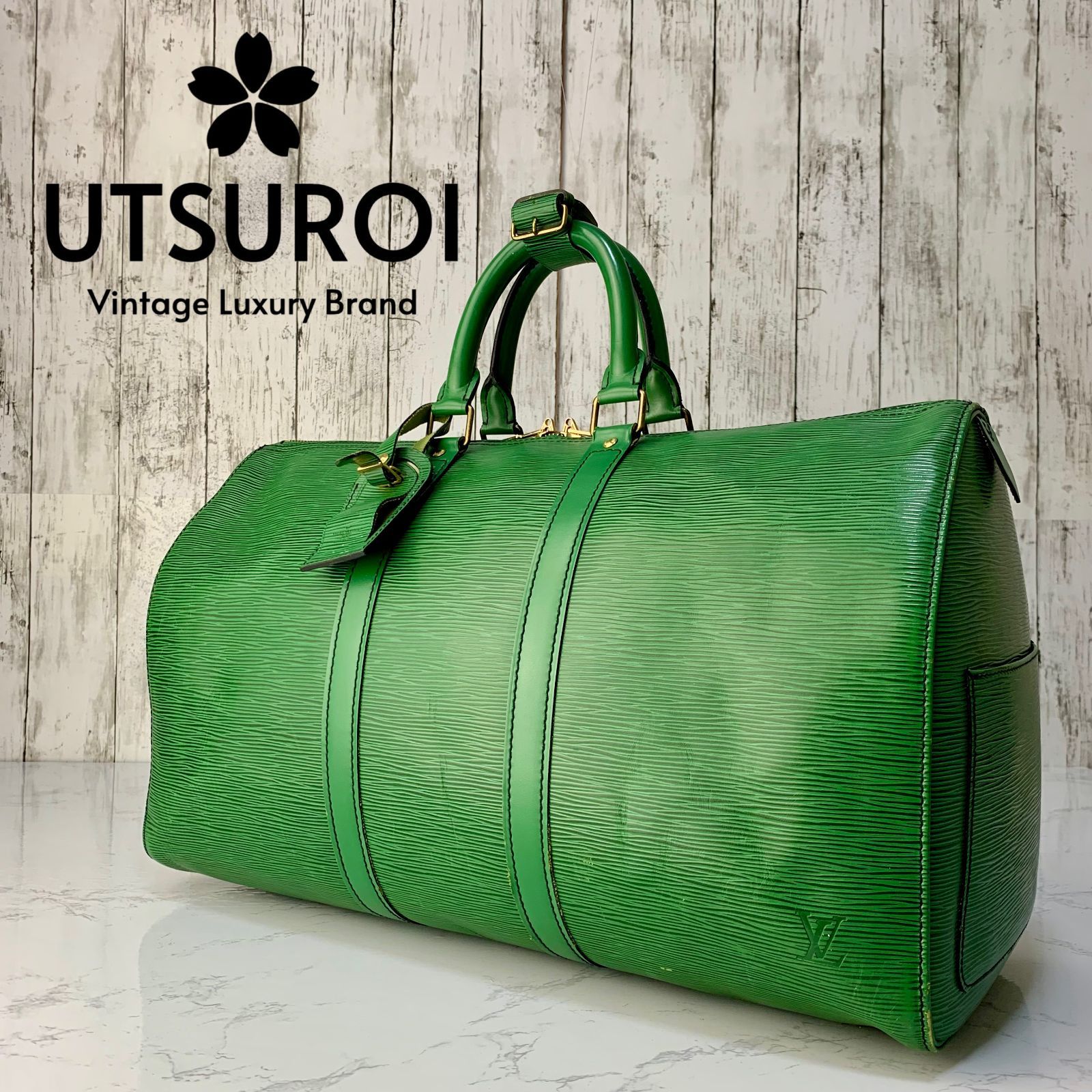 LOUIS VUITTON キーポル 45 エピ グリーン ボストンバッグ M42974 