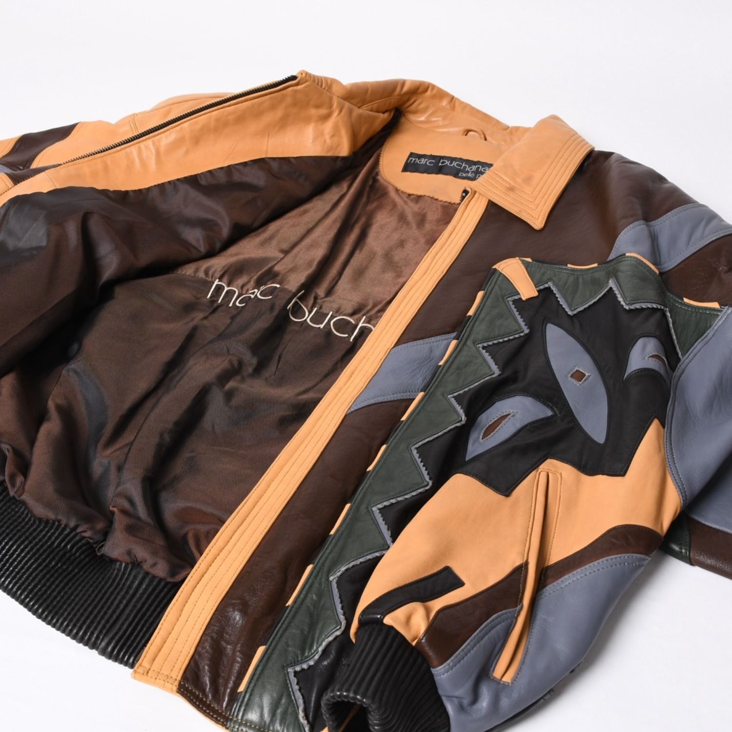 Pelle Pelle ペレペレ パッチワーク レザージャケット サイズ38 マルチ