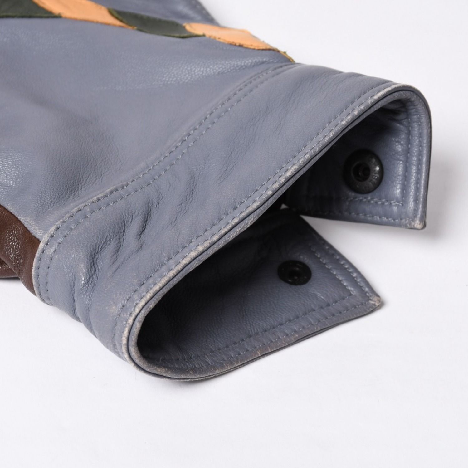 Pelle Pelle ペレペレ パッチワーク レザージャケット サイズ38 マルチ
