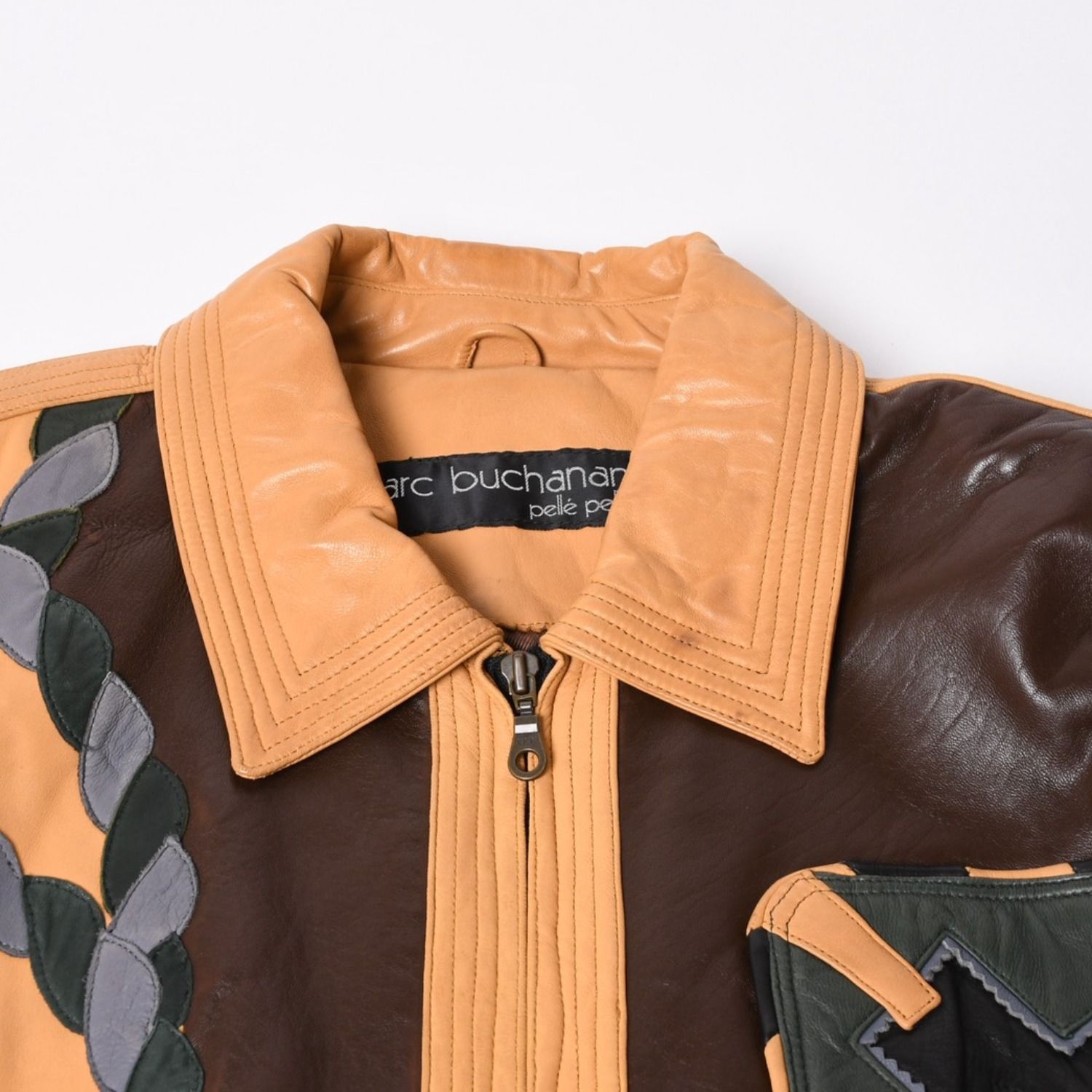 Pelle Pelle ペレペレ パッチワーク レザージャケット サイズ38 マルチ