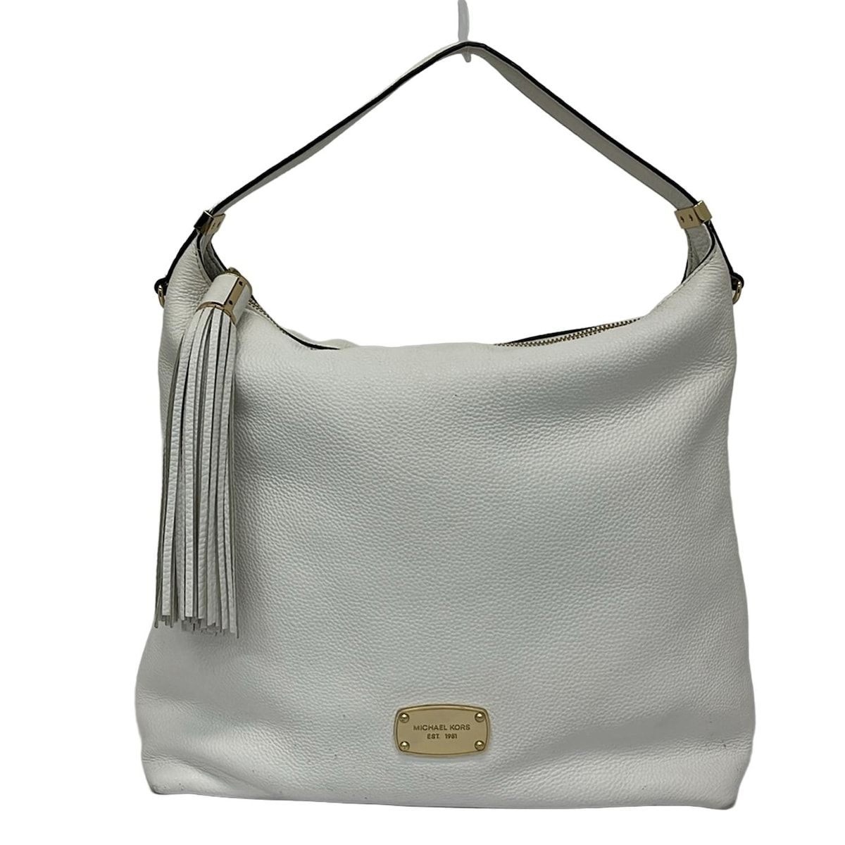 MICHAEL KORS(マイケルコース) ハンドバッグ - 35S5GBFL3L 白 タッセル 
