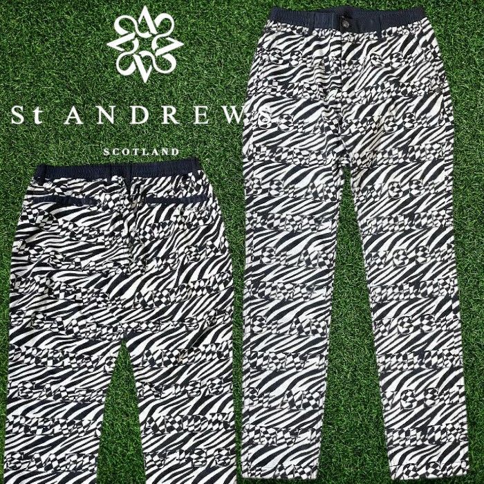 未使用】定価4.1万円 St ANDREWS オプアートジャガードパンツ 【公式通販】
