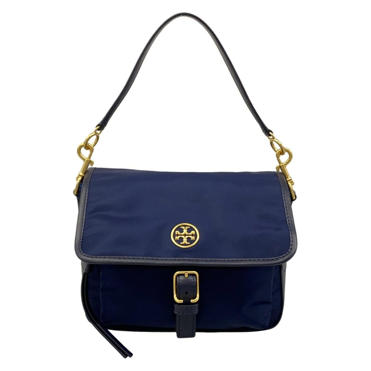 TORY BURCH(トリーバーチ) ハンドバッグ ダークネイビー レザー - メルカリ