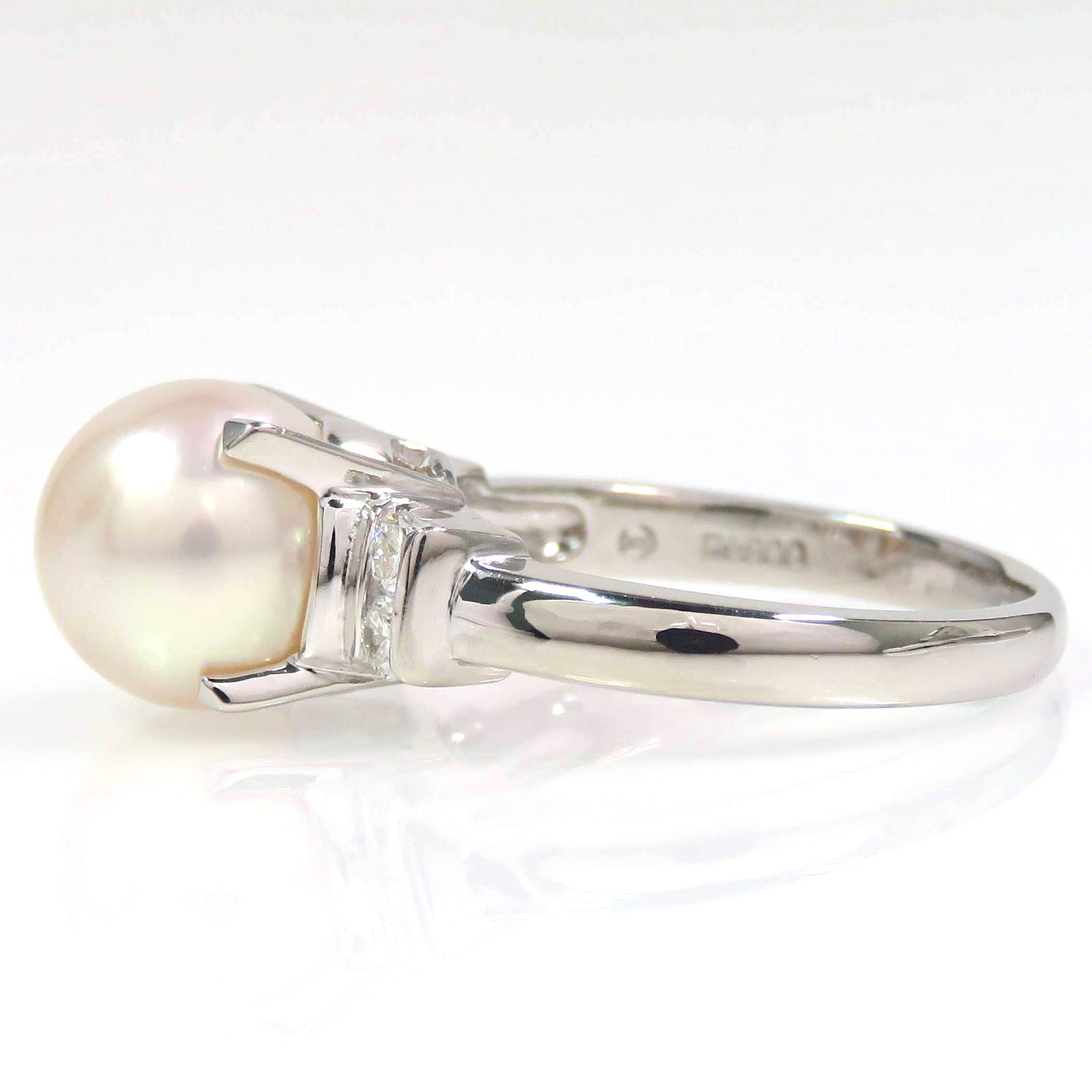 TASAKI タサキ Pt900 パール8.6mm ダイヤモンド0.16ct リング プラチナ 