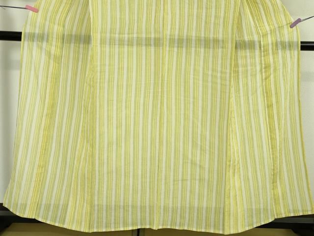 平和屋着物＊極上　夏物　本場小千谷ちぢみ　麻　間道　逸品　DZAB4984kh6 平和屋着物□極上 男性 夏物 本場小千谷ちぢみ 麻 色無地 薄花色 証紙