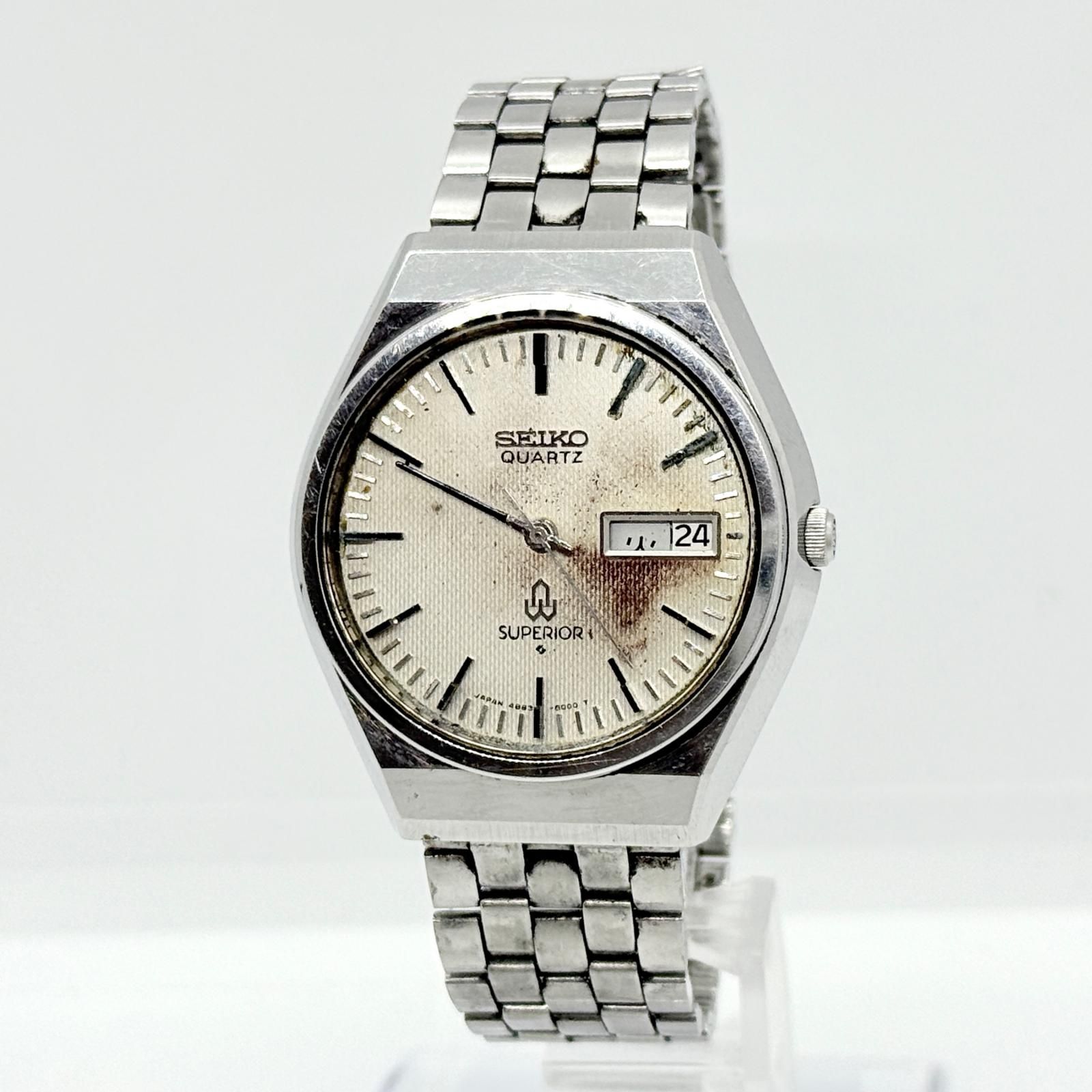 SEIKO セイコー SUPERIOR スーペリア 4883-8100 シルバー QZ メンズ