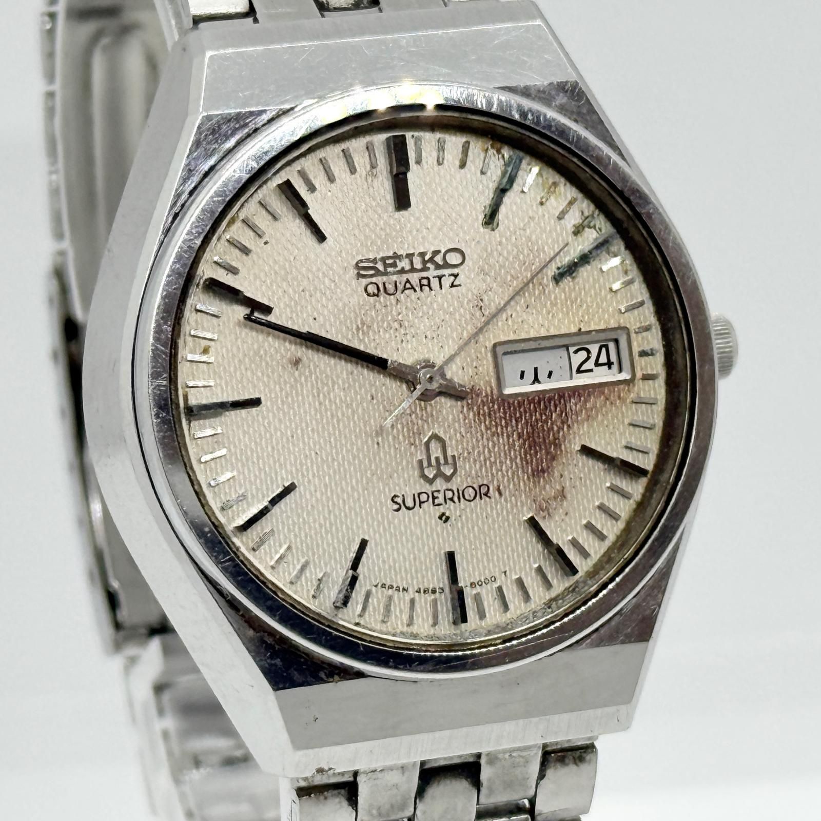 SEIKO セイコー SUPERIOR スーペリア 4883-8100 シルバー QZ メンズ