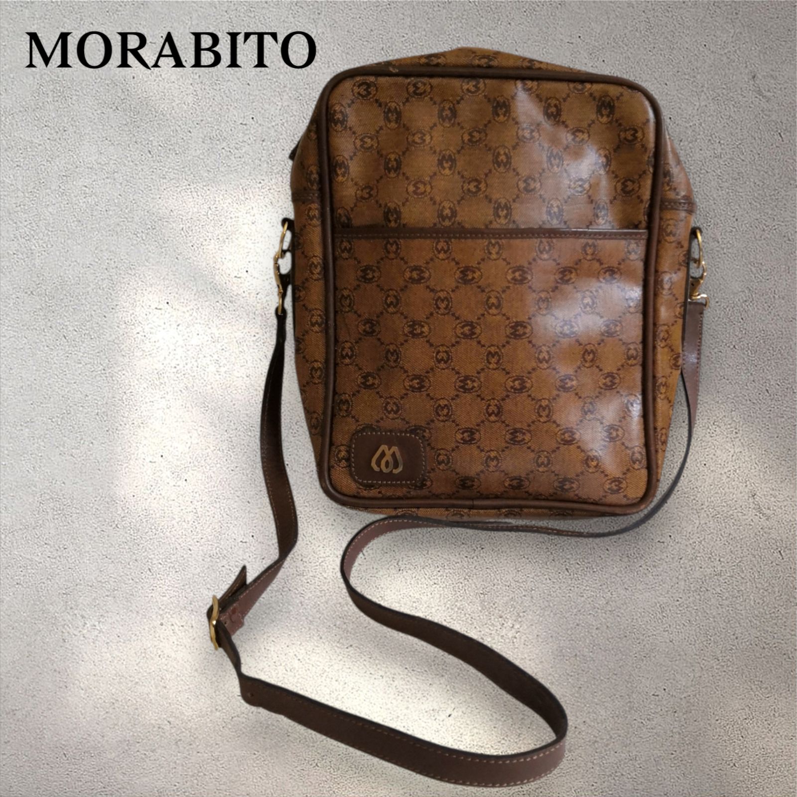 MORABITO モラビト バッグ ブラウン レザー 縁取り フランス製 【公式 