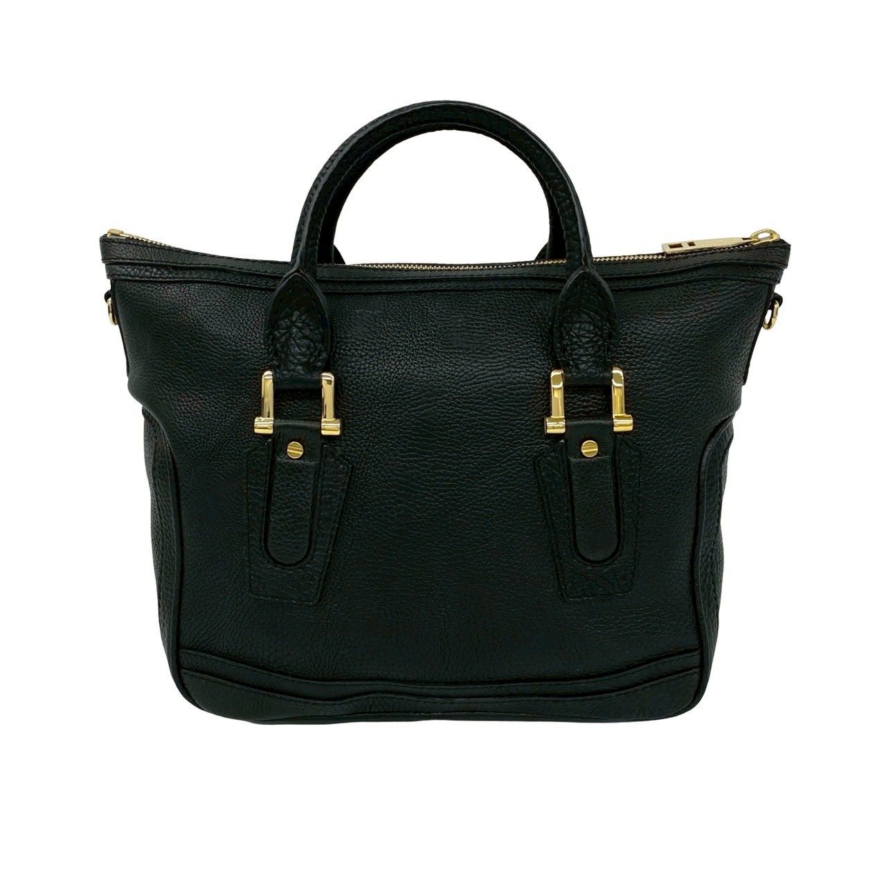 美品】BURBERRY ビジネスバッグ トート ブラック 黒 ゴールド 金