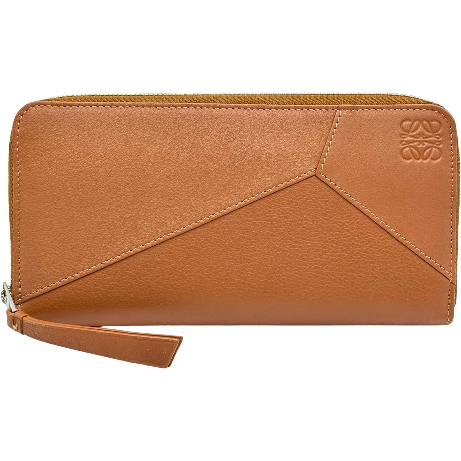 ロエベ LOEWE パズルジップアラウンドウォレット ブラウン レザー 