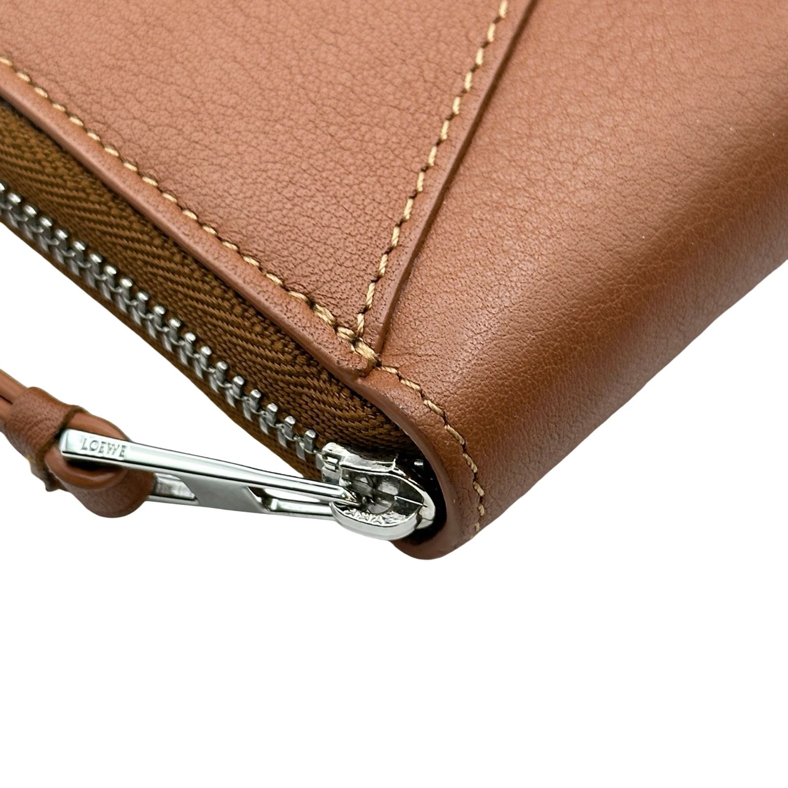 ロエベ LOEWE パズルジップアラウンドウォレット ブラウン レザー 