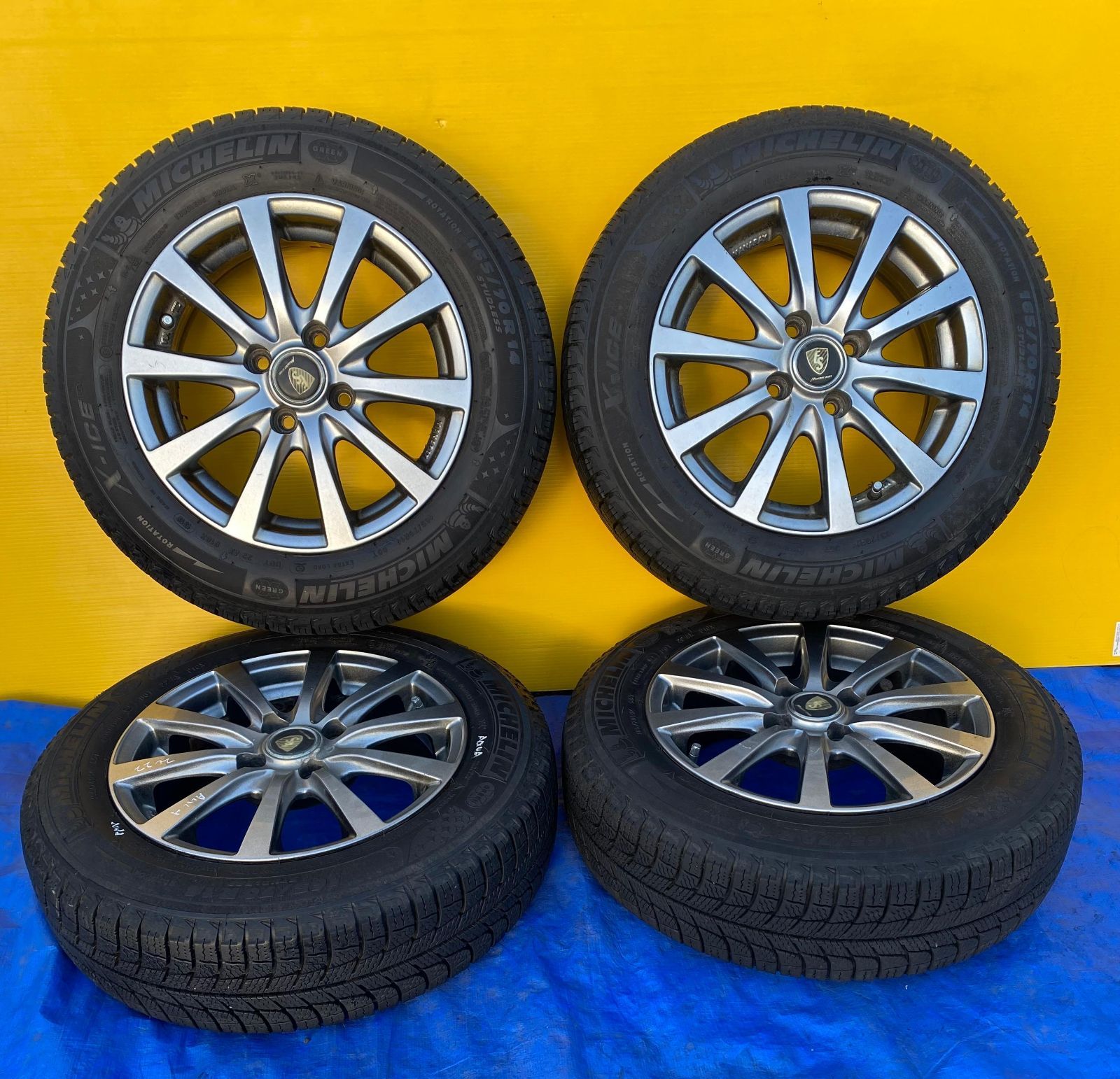 ZT-169] 4本 4穴 MANARAY SPORT アルミホイール 中華製 14X5 1/2J 