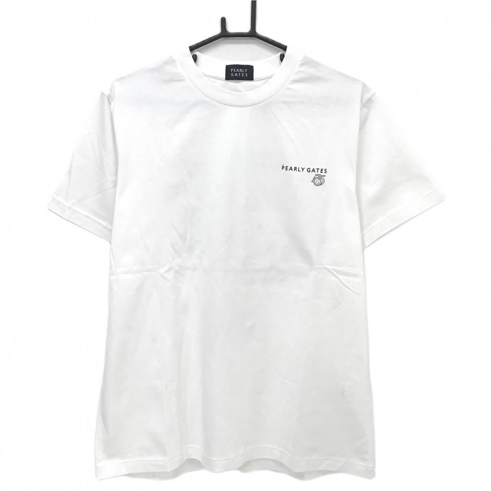 未使用品】パーリーゲイツ Tシャツ 白×ネイビー 35周年記念 未使用品】パーリーゲイツ Tシャツ 白×ネイビー 35周年記念